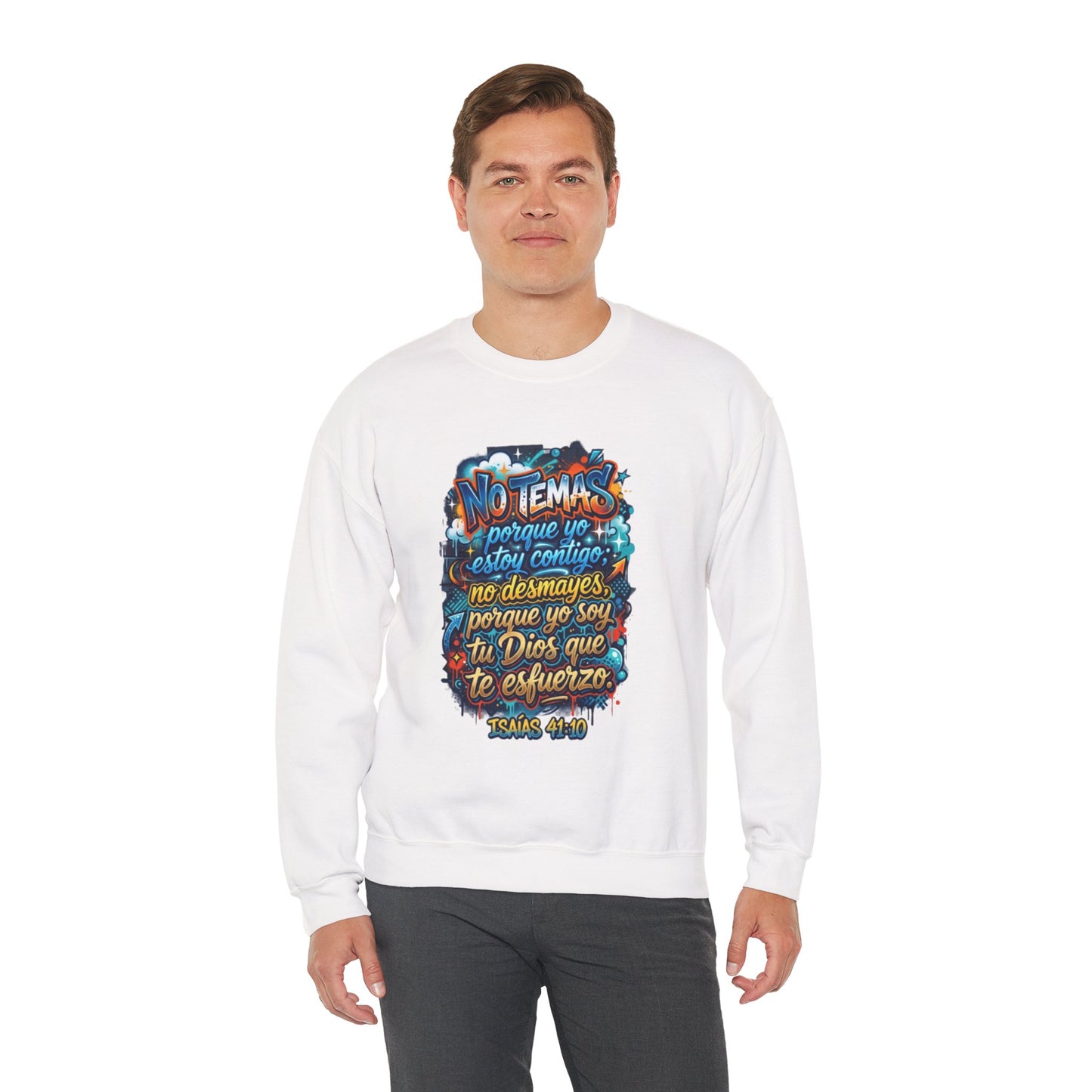 Sweatshirt — "No temas" Spanish Faith Crewneck (Isaías 41:10)