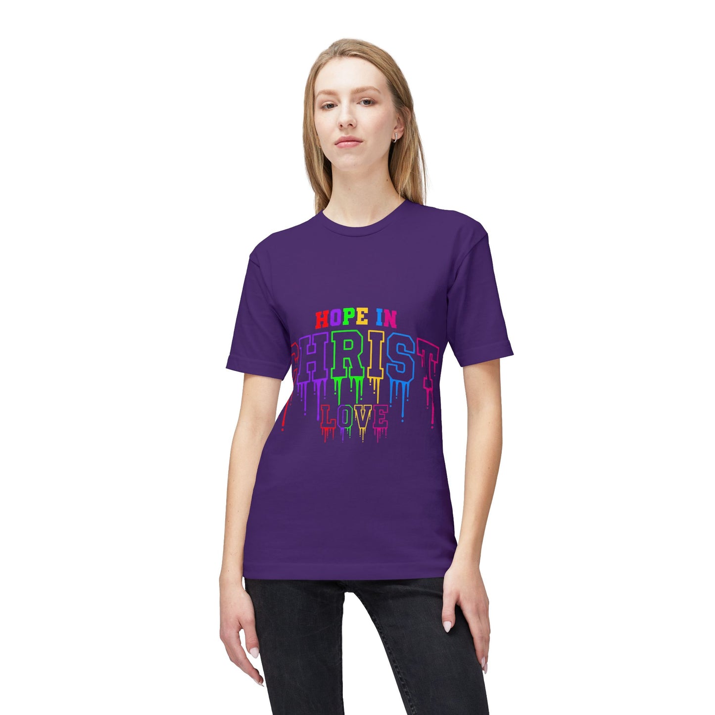 Hope in Christ Rainbow Drip T-Shirt