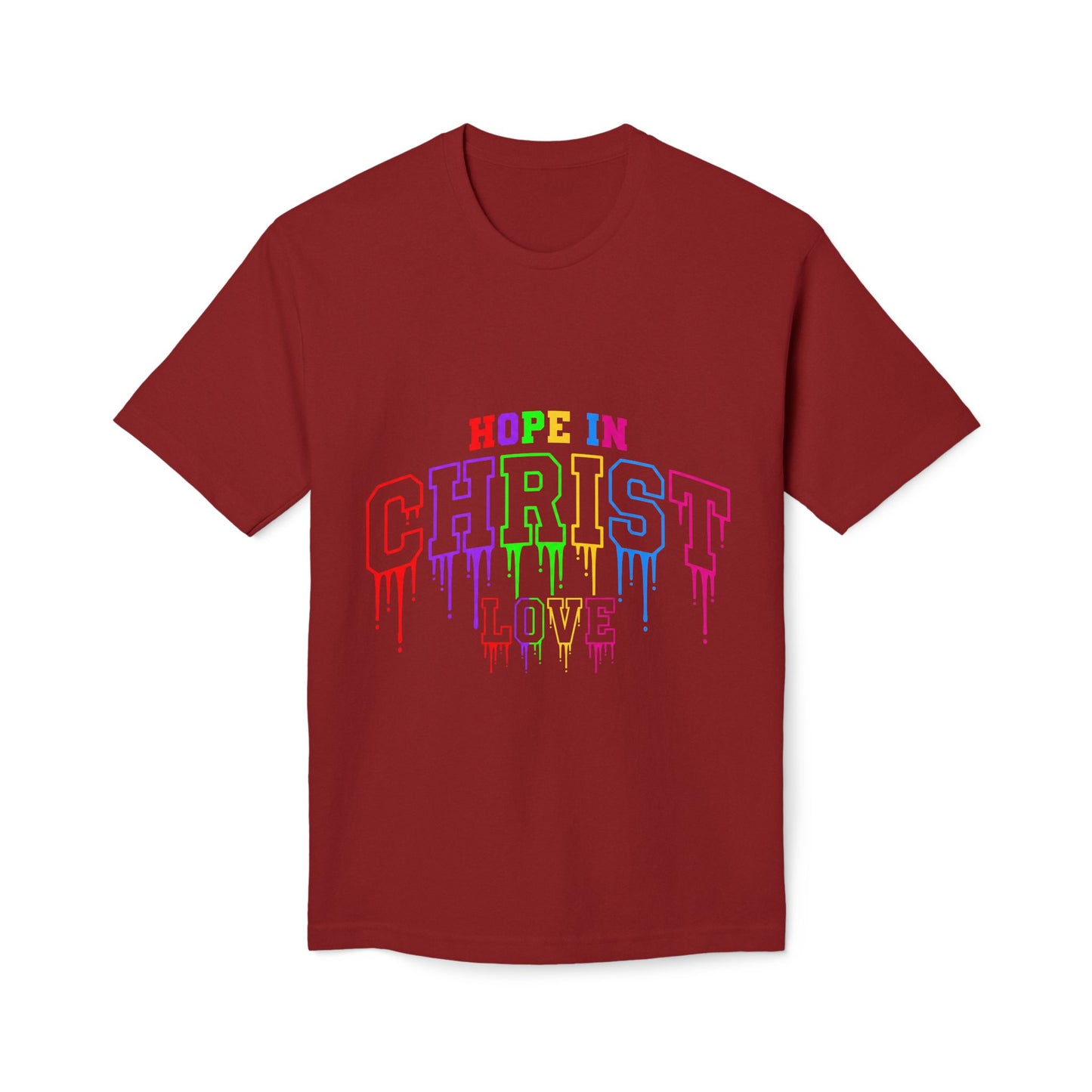 Hope in Christ Rainbow Drip T-Shirt