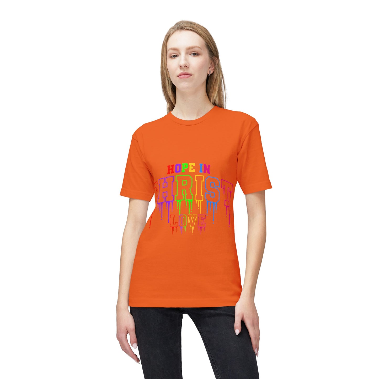 Hope in Christ Rainbow Drip T-Shirt