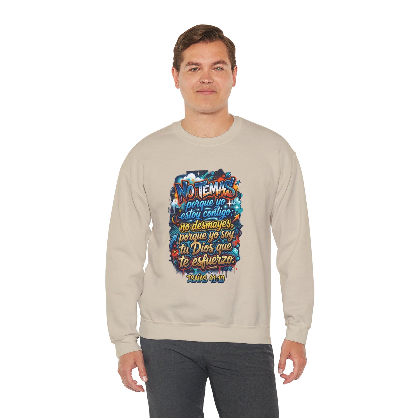 Sweatshirt — "No temas" Spanish Faith Crewneck (Isaías 41:10)
