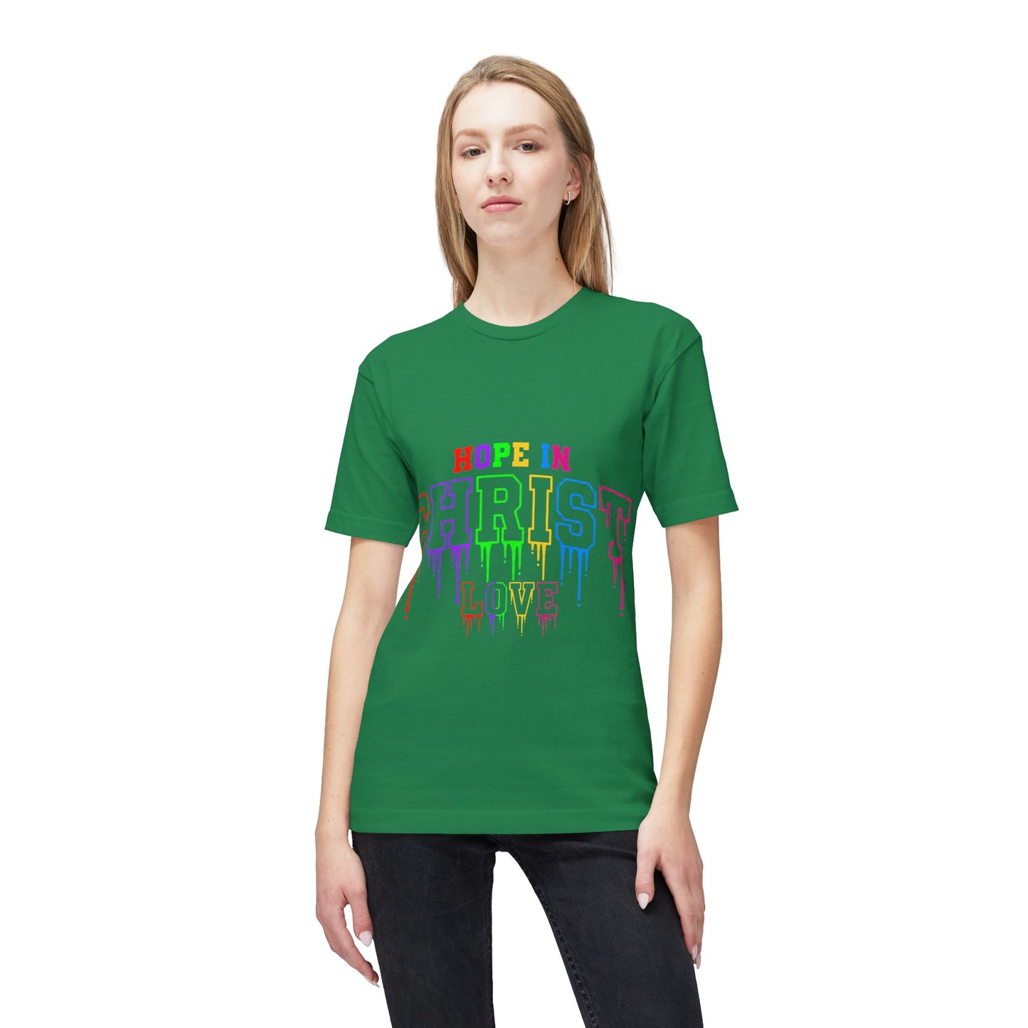 Hope in Christ Rainbow Drip T-Shirt