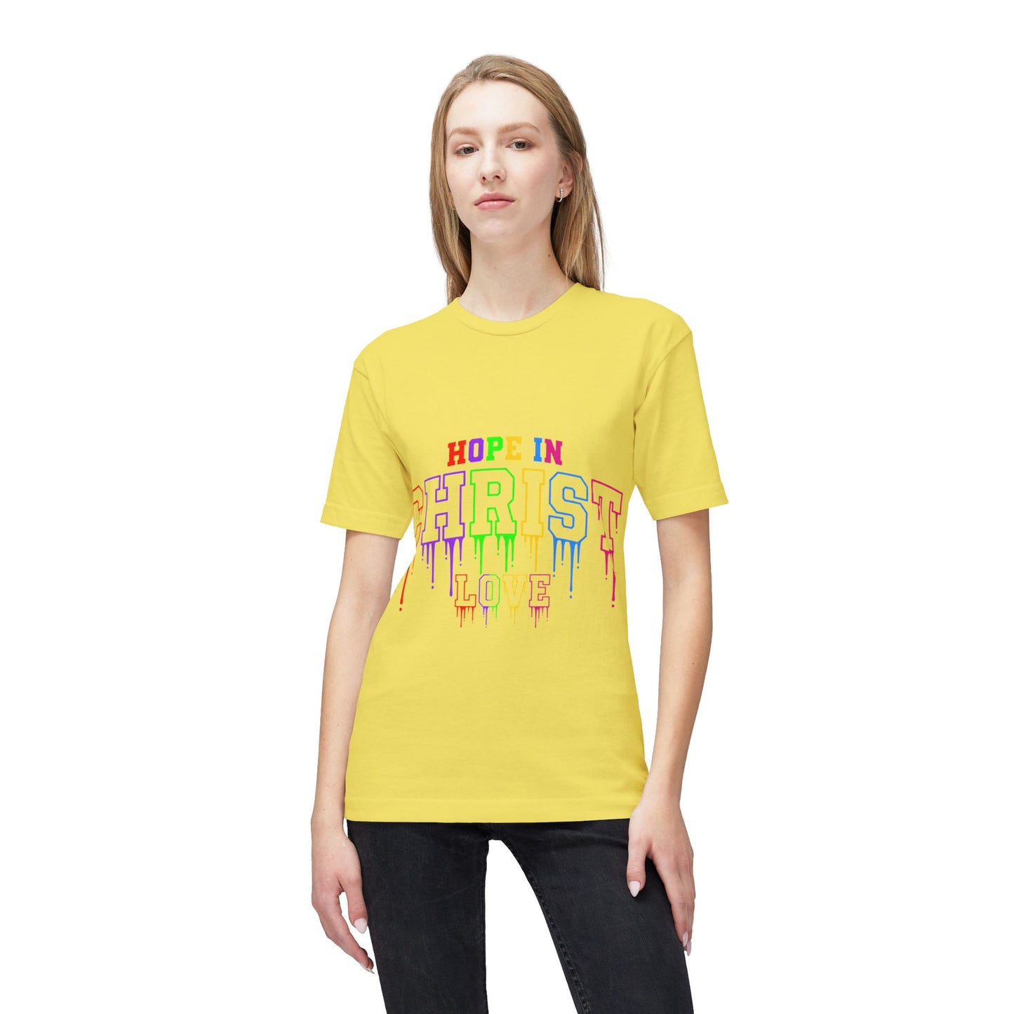 Hope in Christ Rainbow Drip T-Shirt