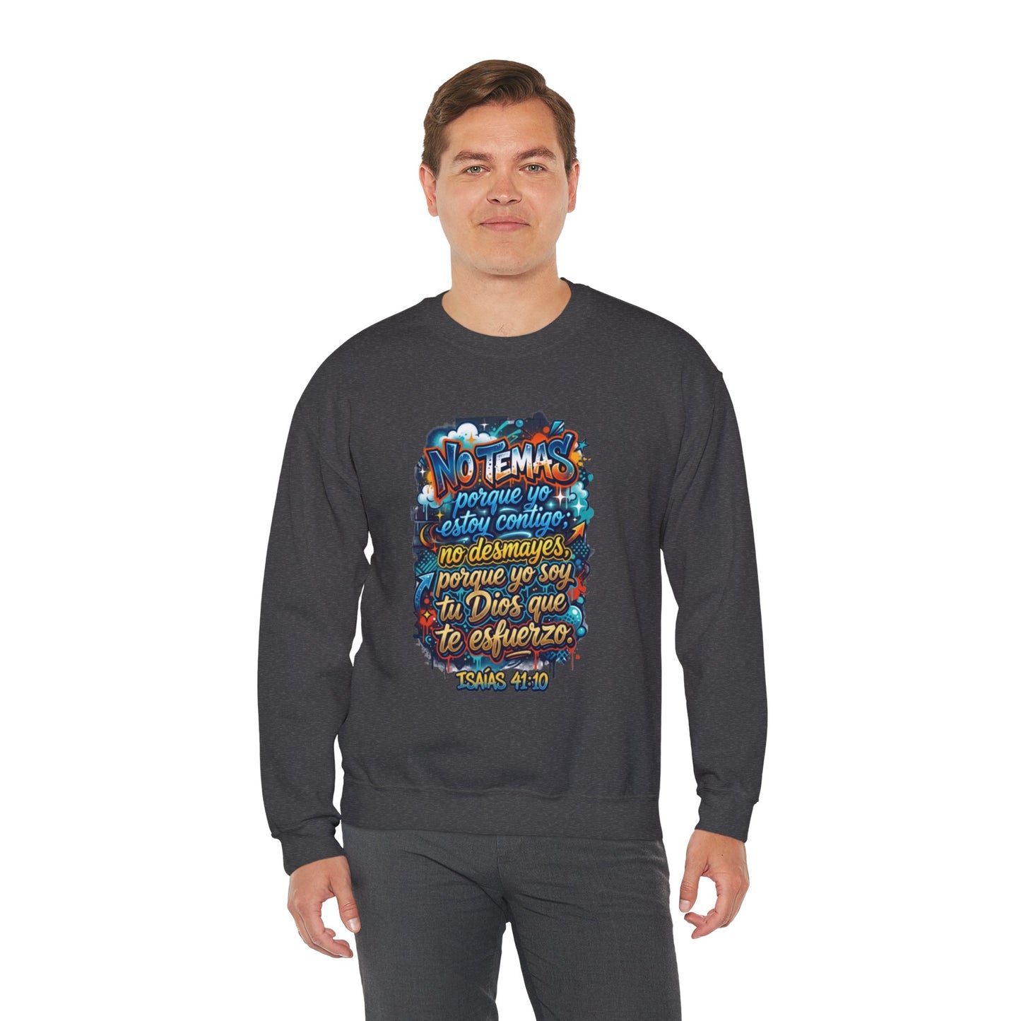 Sweatshirt — "No temas" Spanish Faith Crewneck (Isaías 41:10)