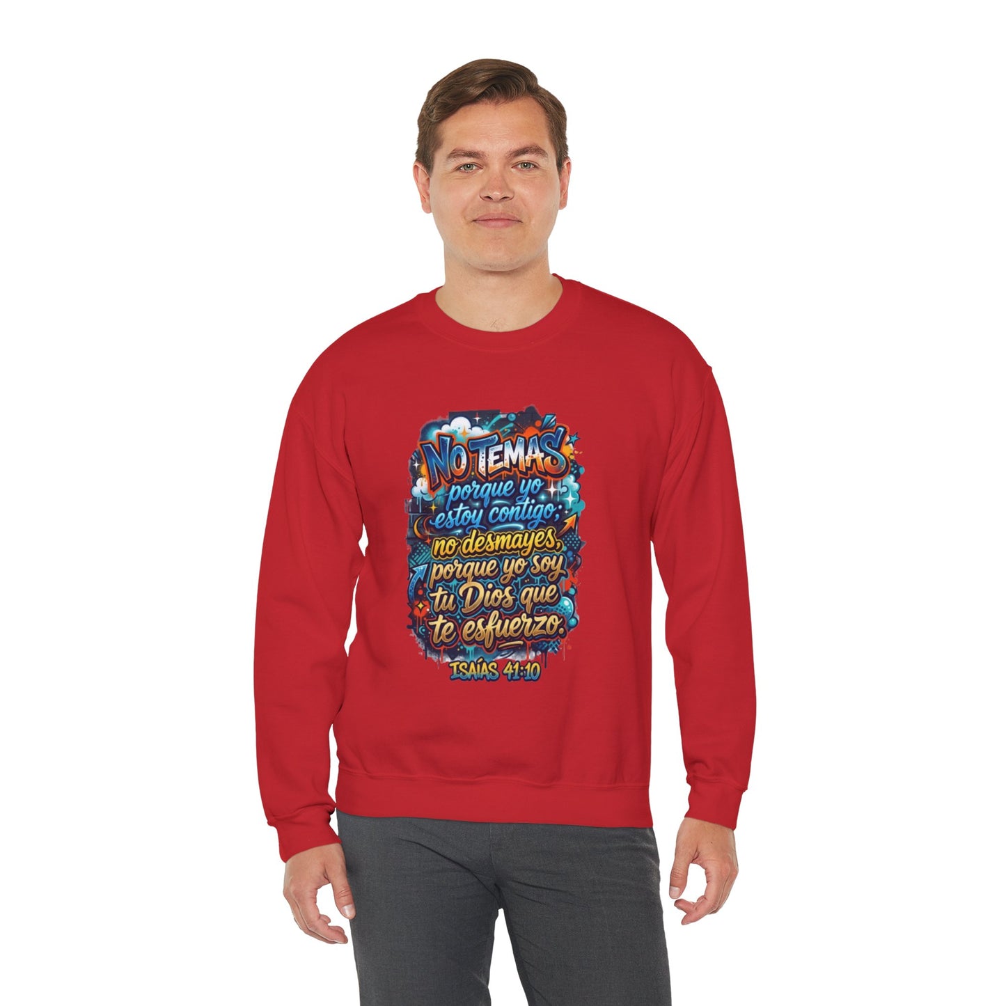 Sweatshirt — "No temas" Spanish Faith Crewneck (Isaías 41:10)