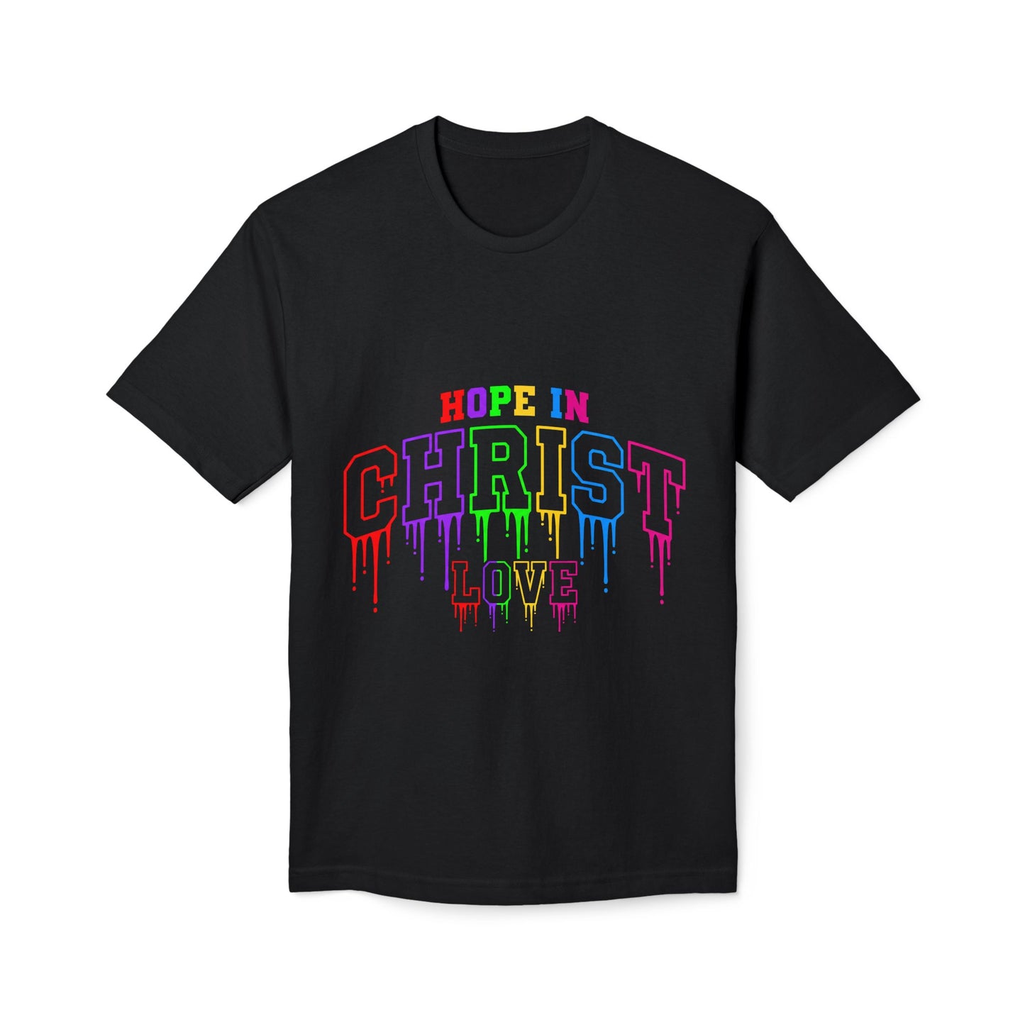 Hope in Christ Rainbow Drip T-Shirt