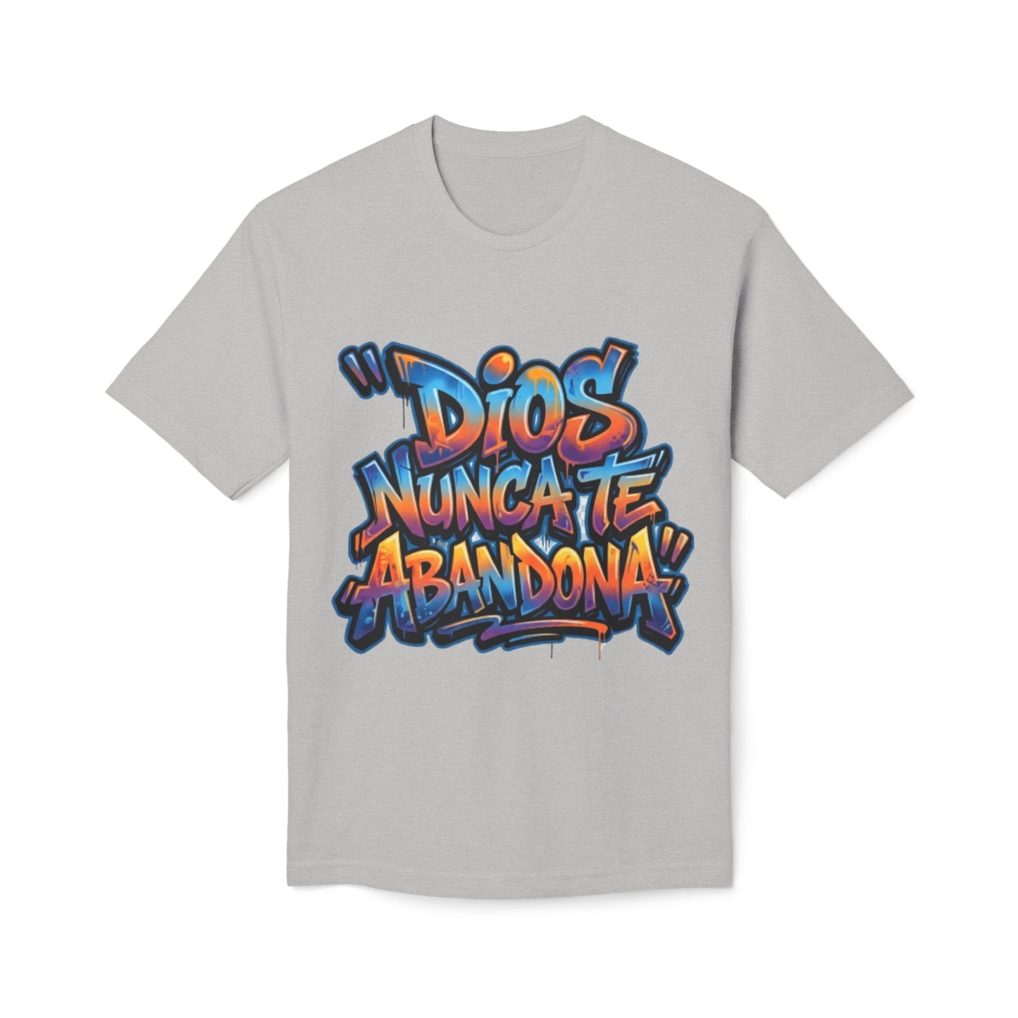 Dios Nunca Te Abandona Graphic T-Shirt — Colorful Spanish Faith Tee