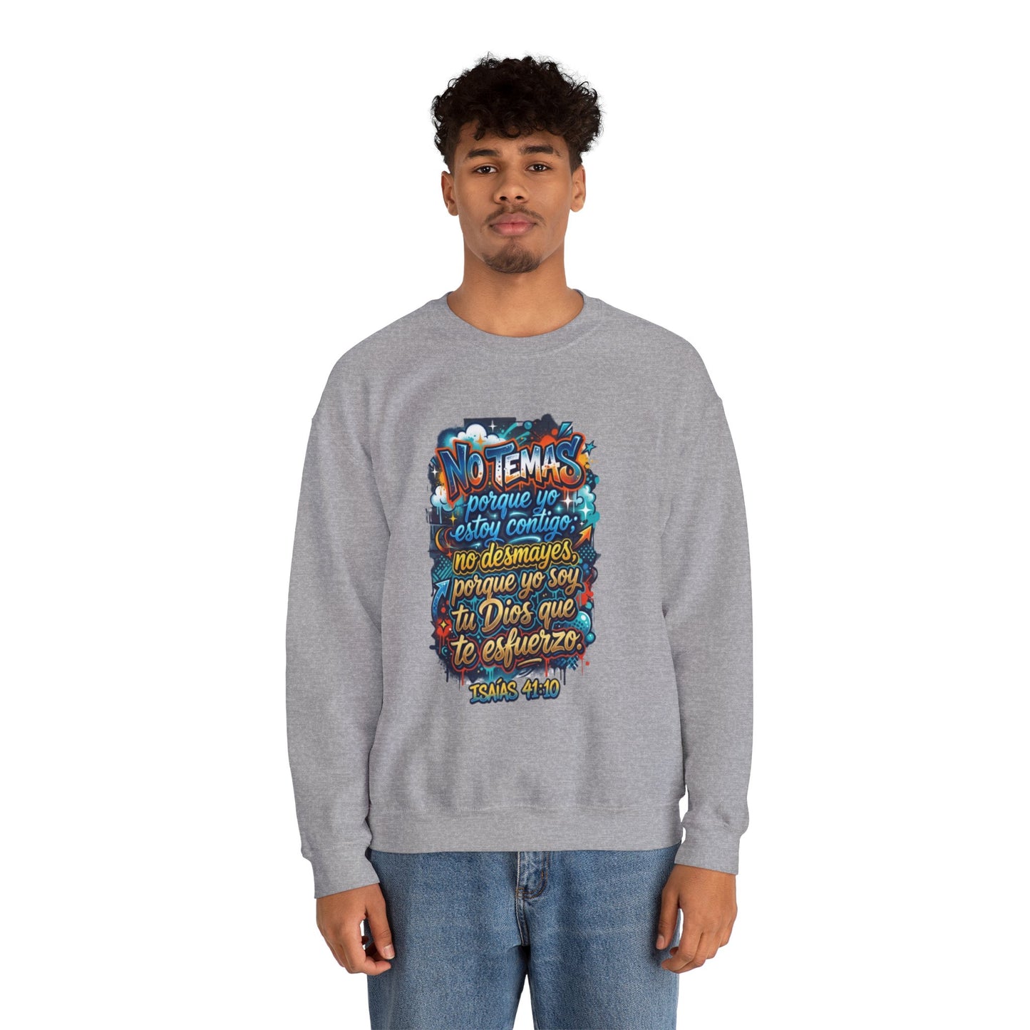 Sweatshirt — "No temas" Spanish Faith Crewneck (Isaías 41:10)