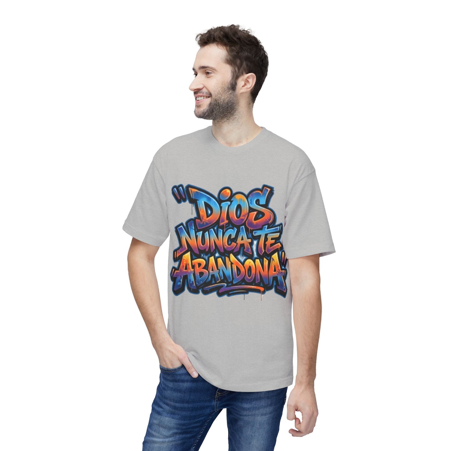 Dios Nunca Te Abandona Graphic T-Shirt — Colorful Spanish Faith Tee