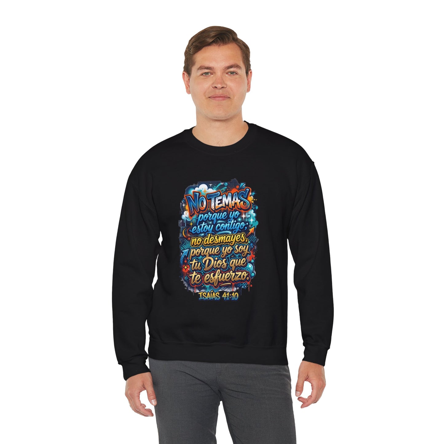 Sweatshirt — "No temas" Spanish Faith Crewneck (Isaías 41:10)