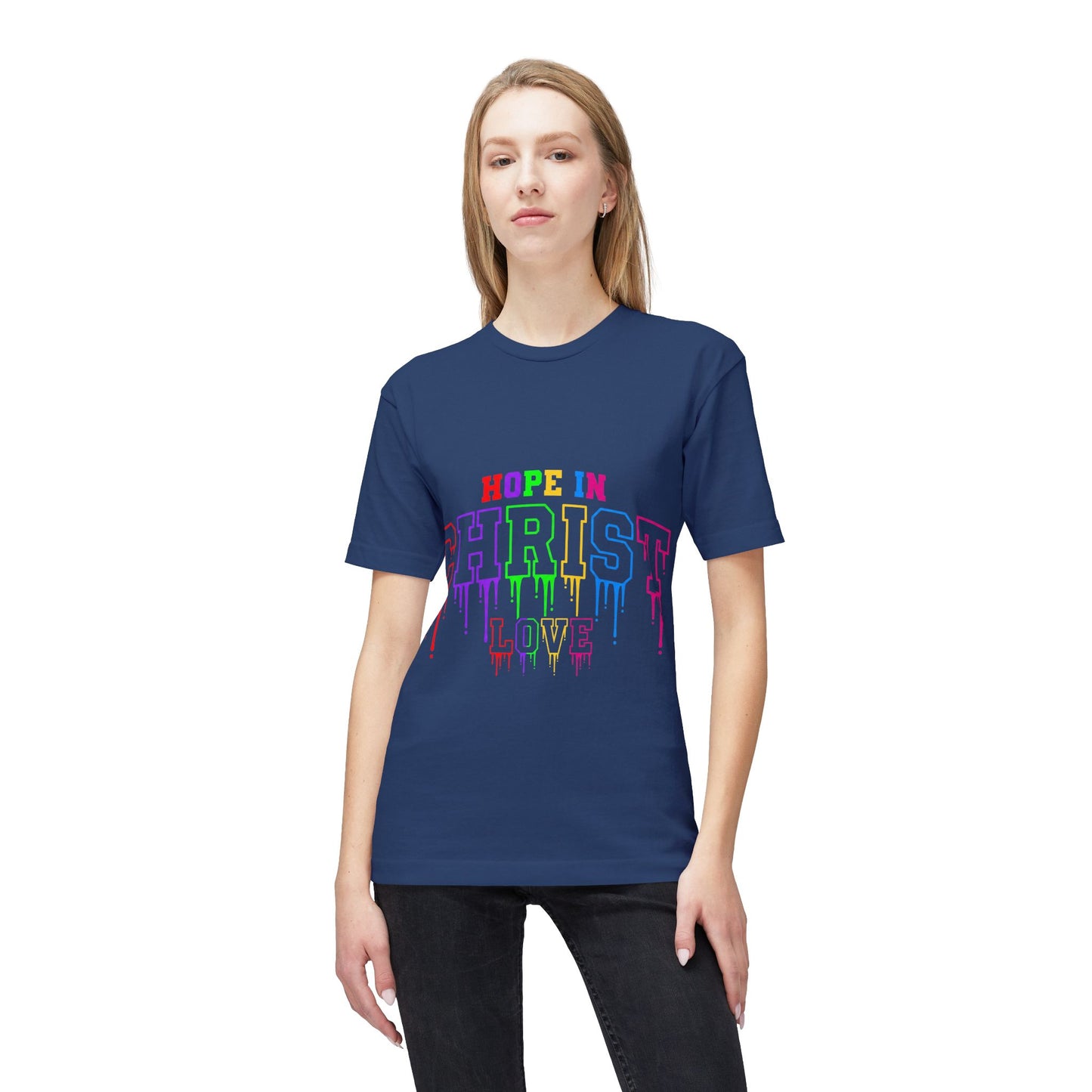 Hope in Christ Rainbow Drip T-Shirt