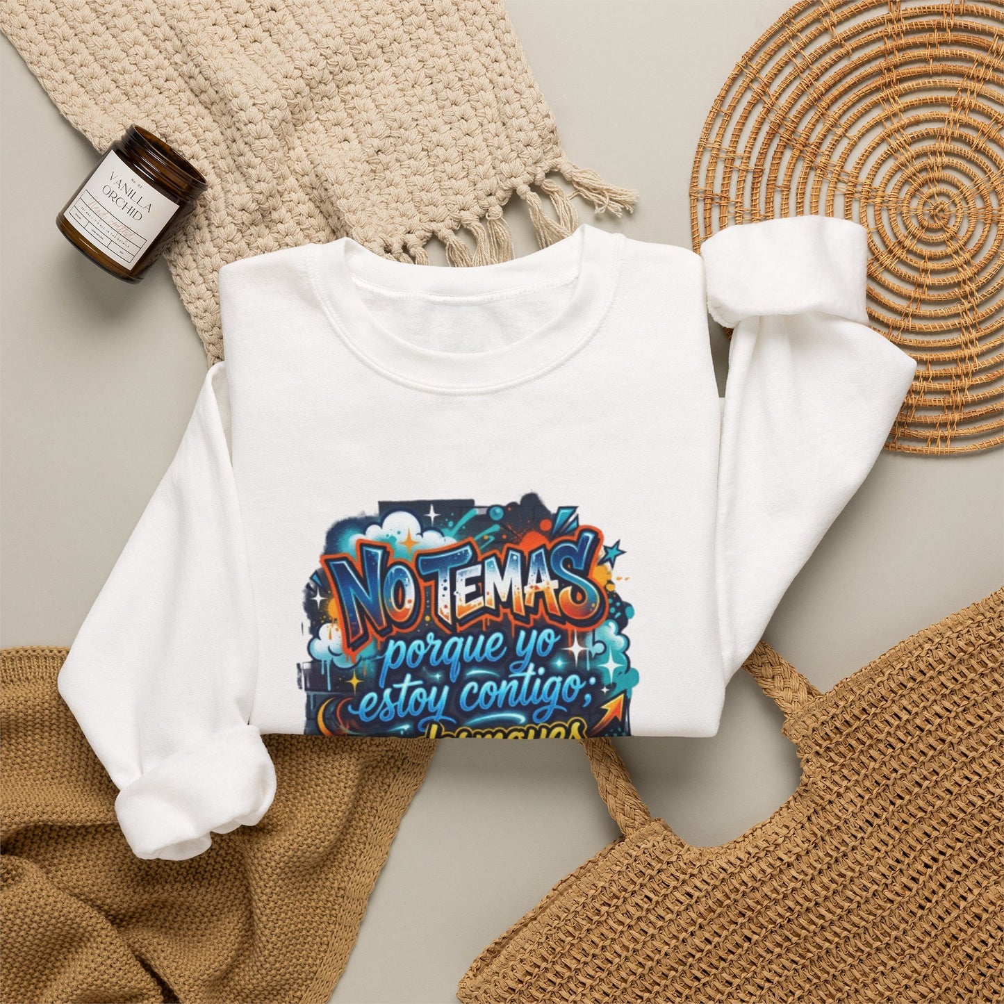 Sweatshirt — "No temas" Spanish Faith Crewneck (Isaías 41:10)