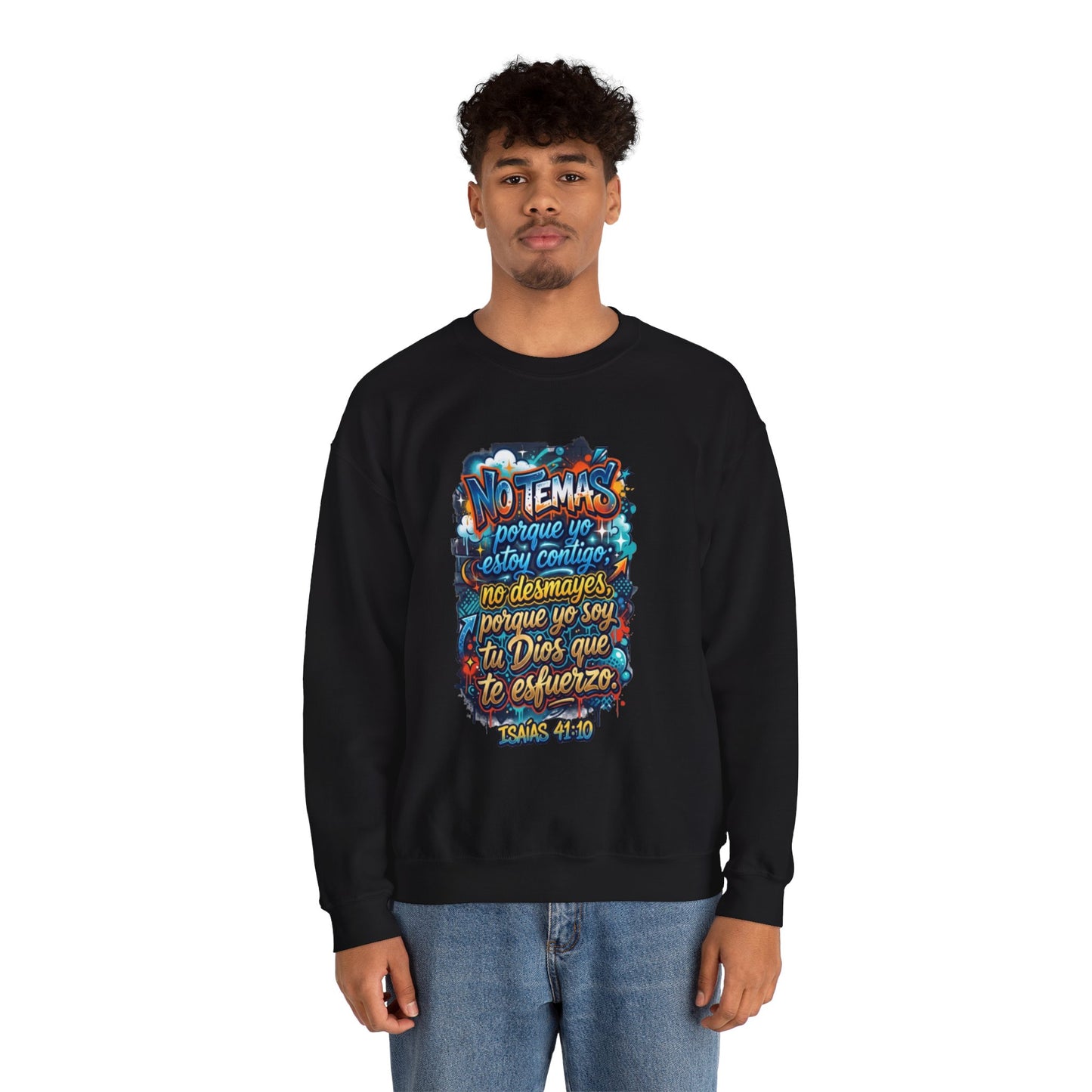 Sweatshirt — "No temas" Spanish Faith Crewneck (Isaías 41:10)