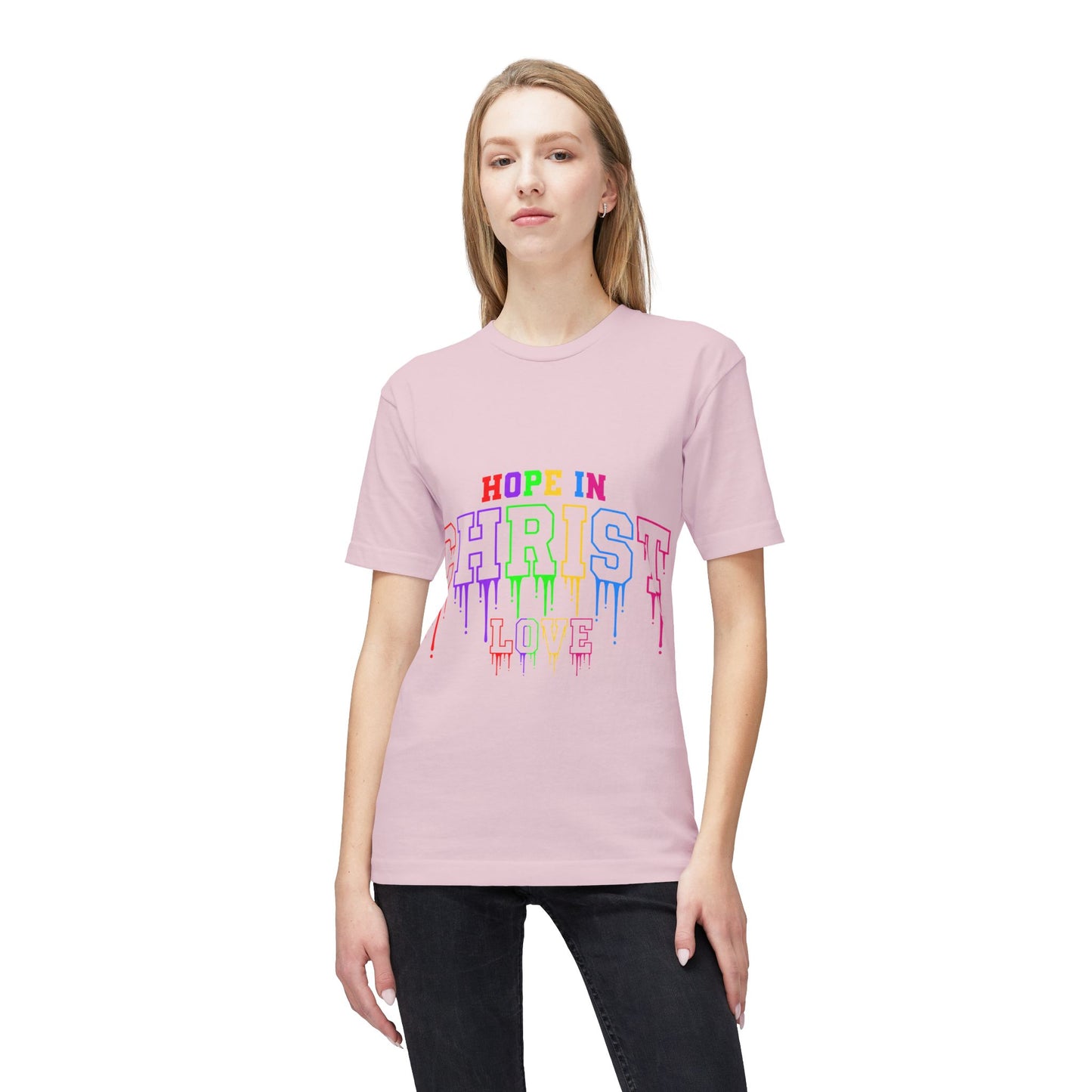 Hope in Christ Rainbow Drip T-Shirt
