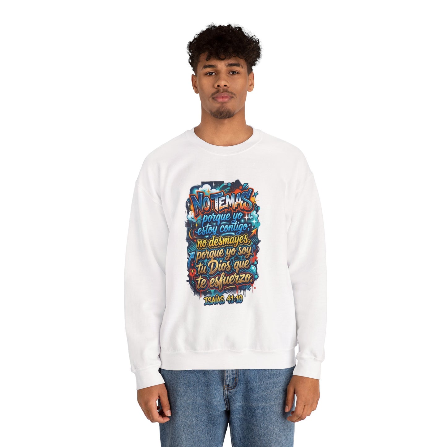 Sweatshirt — "No temas" Spanish Faith Crewneck (Isaías 41:10)