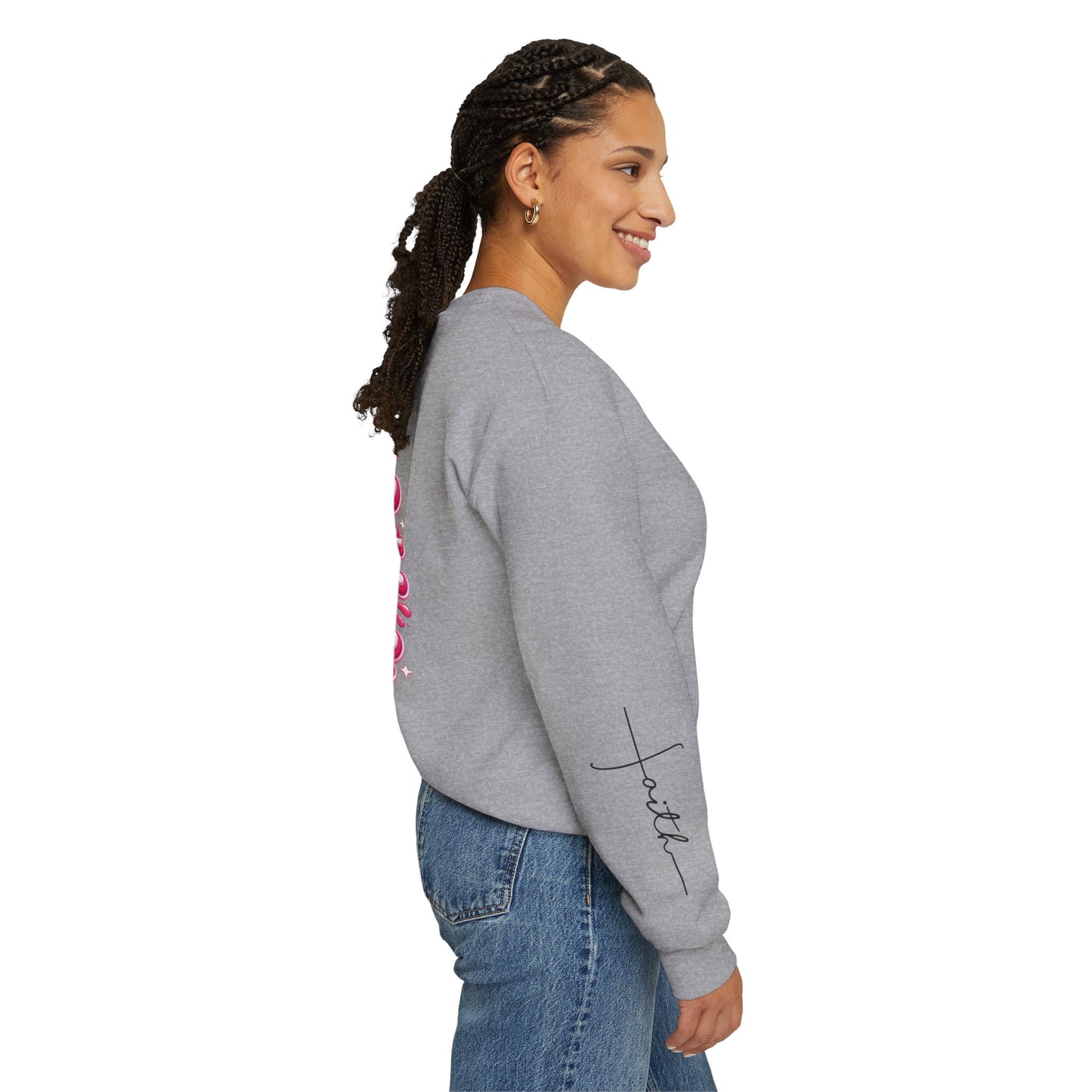 Hope Crewneck Sweatshirt — "Hope: Jesus never leaves you" Christian Faith Pullover