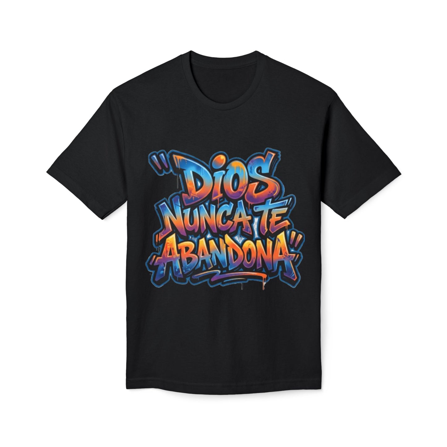 Dios Nunca Te Abandona Graphic T-Shirt — Colorful Spanish Faith Tee