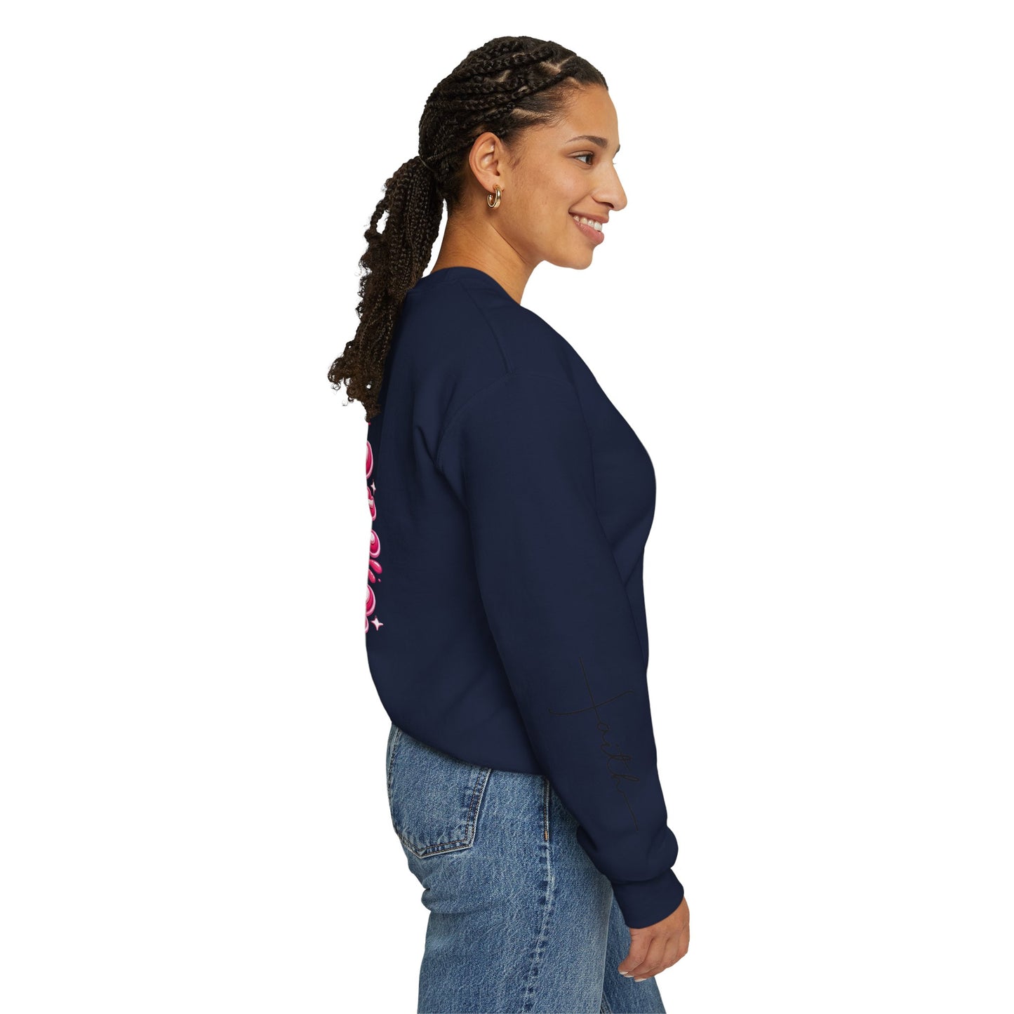 Hope Crewneck Sweatshirt — "Hope: Jesus never leaves you" Christian Faith Pullover