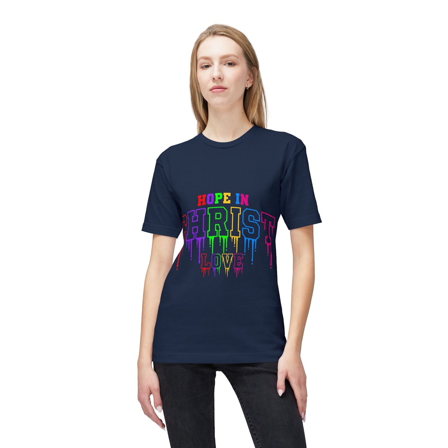 Hope in Christ Rainbow Drip T-Shirt
