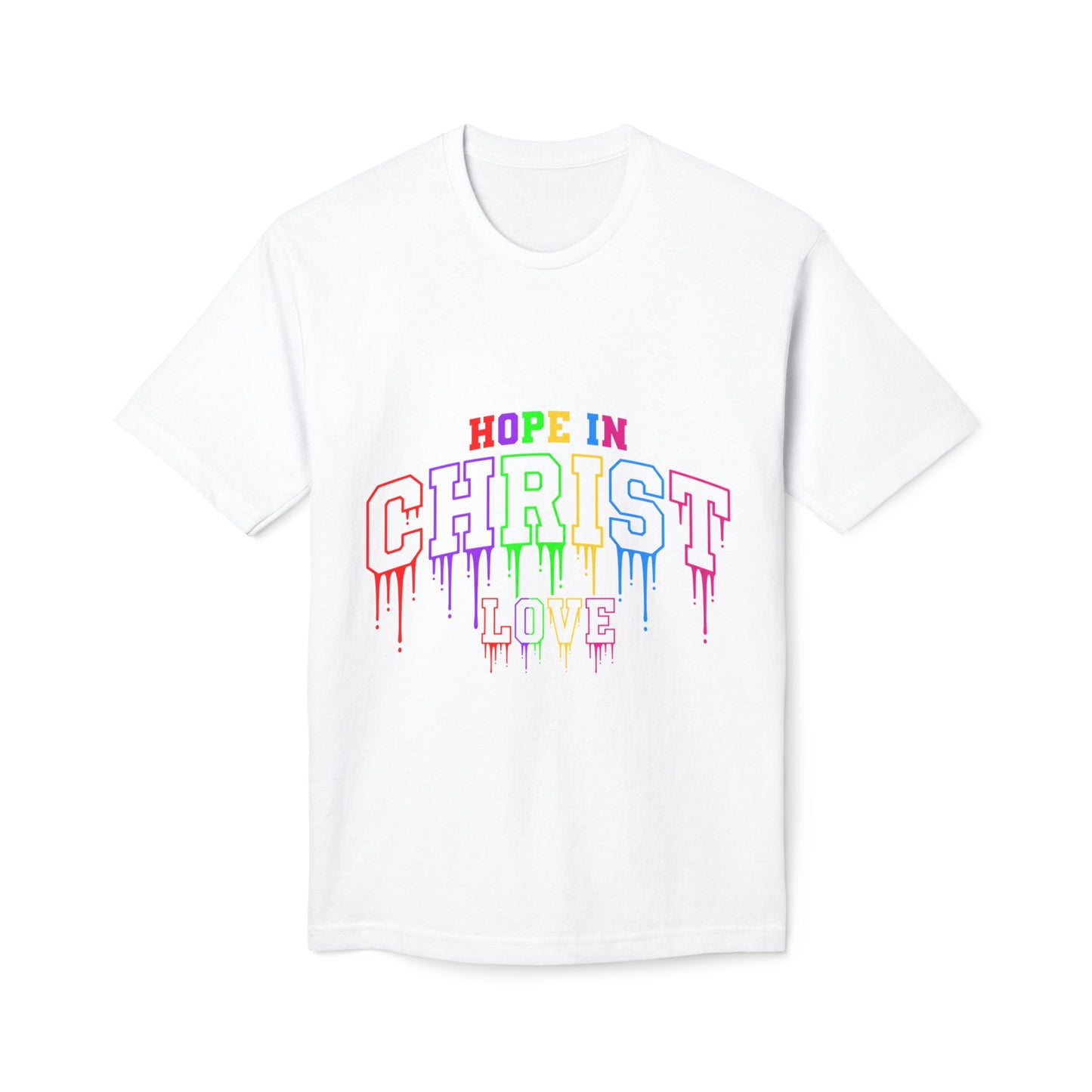 Hope in Christ Rainbow Drip T-Shirt
