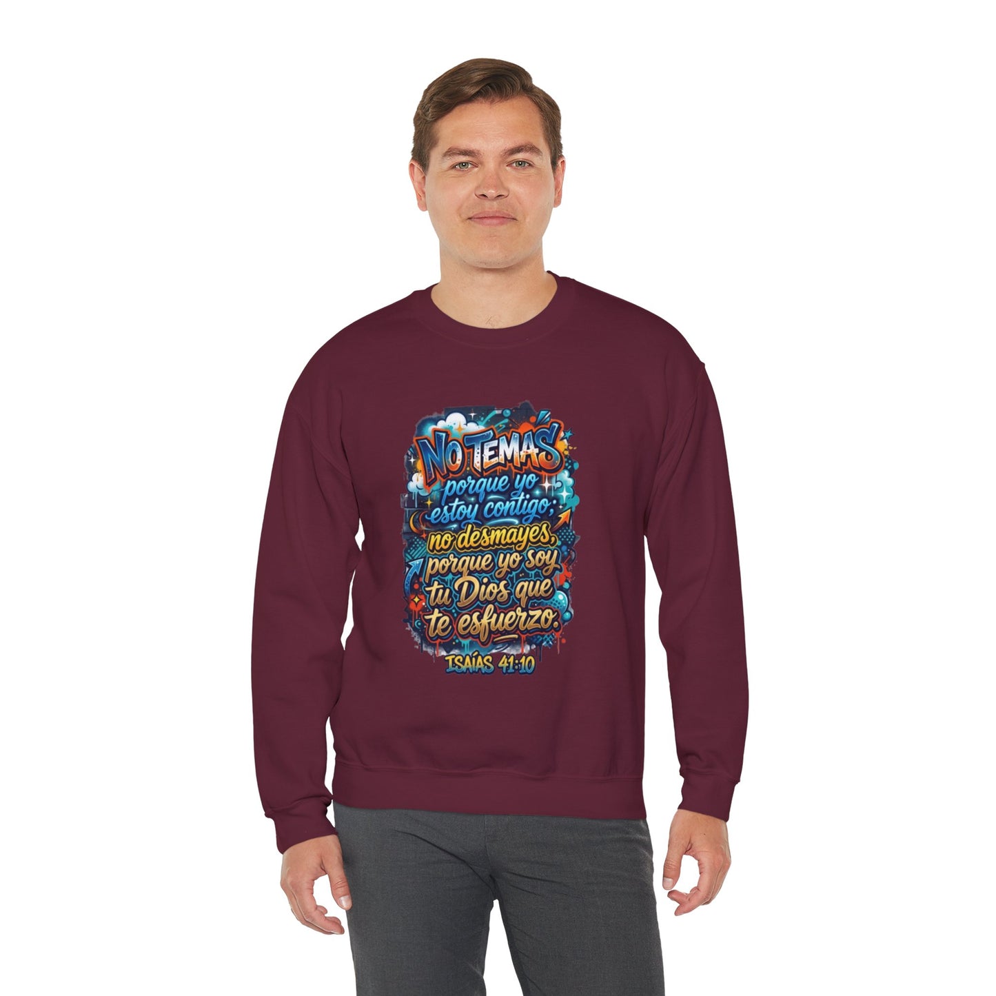 Sweatshirt — "No temas" Spanish Faith Crewneck (Isaías 41:10)