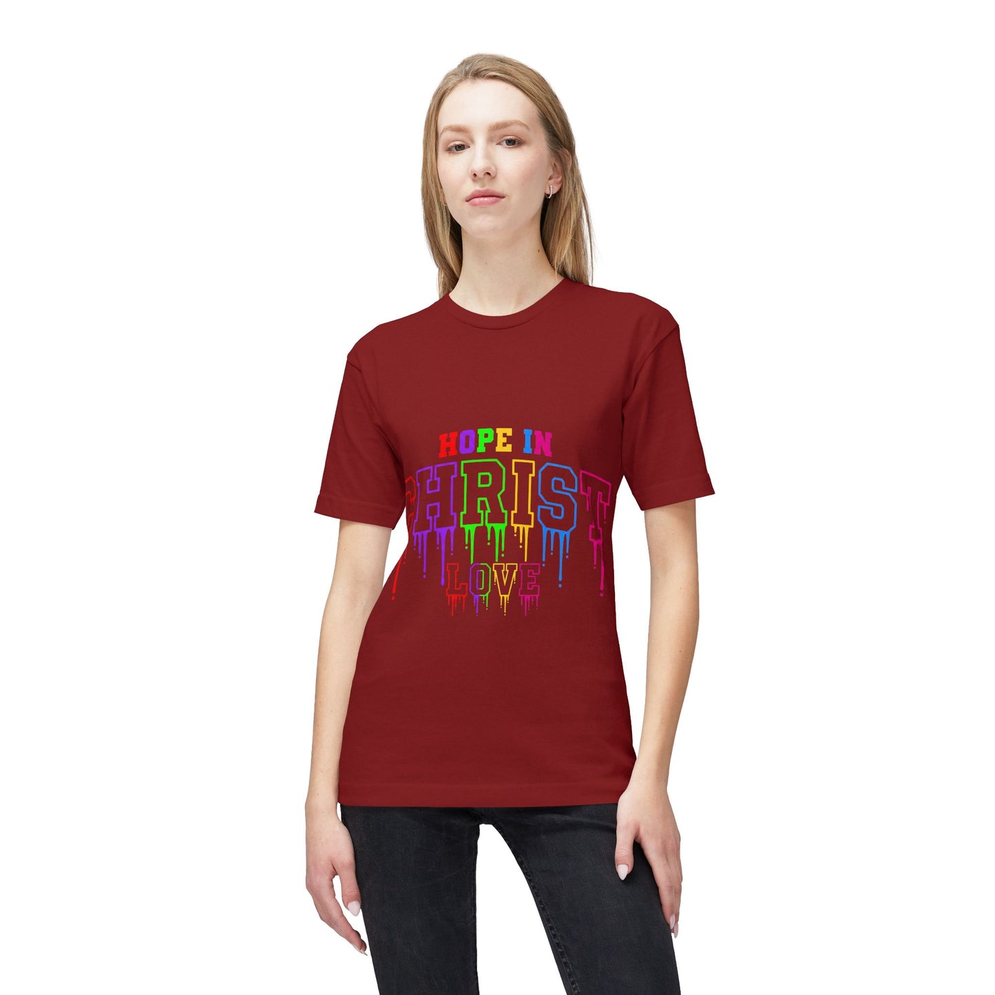 Hope in Christ Rainbow Drip T-Shirt