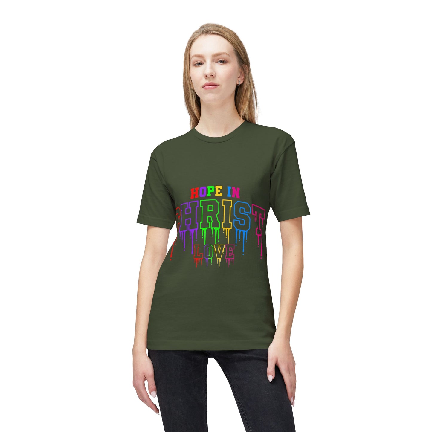 Hope in Christ Rainbow Drip T-Shirt