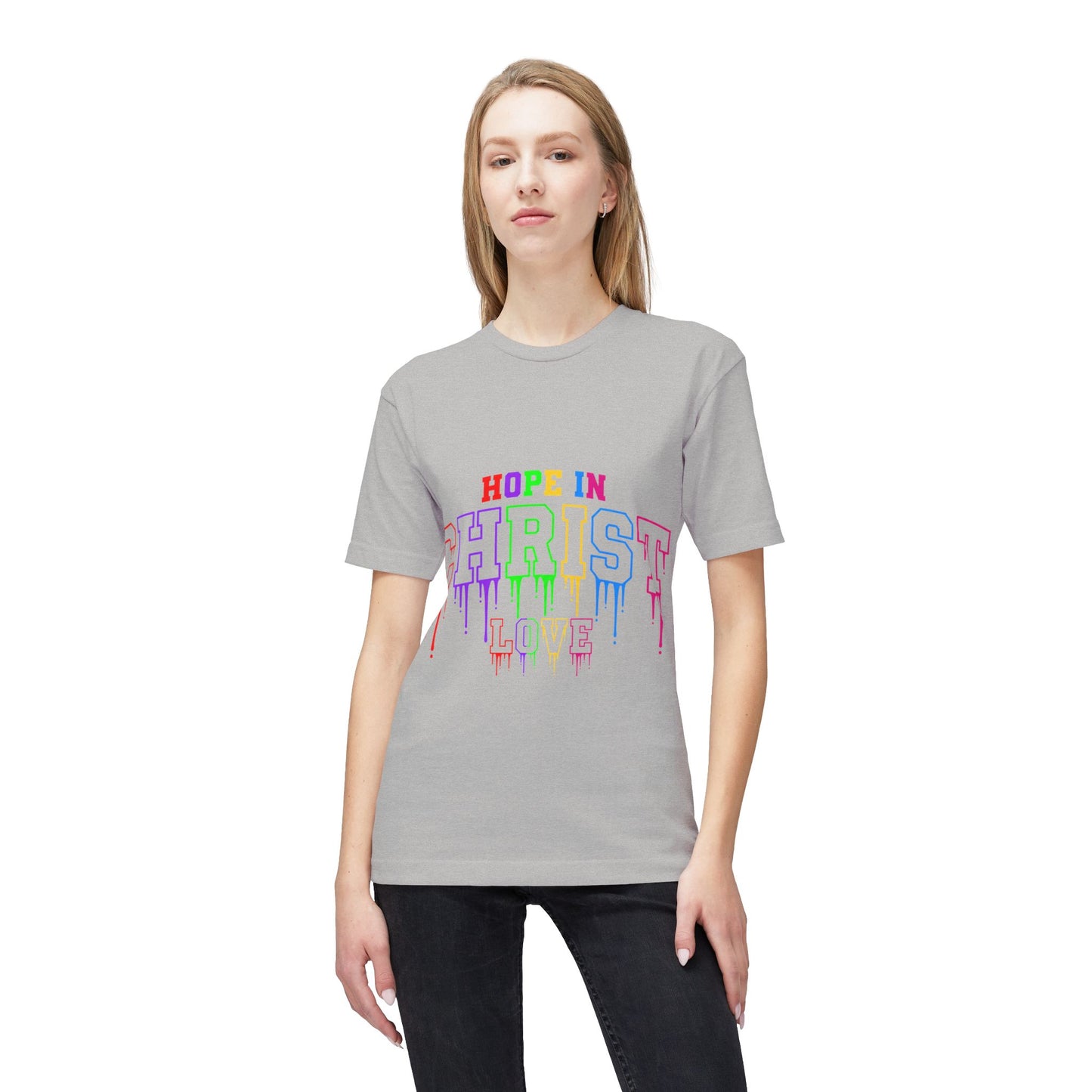 Hope in Christ Rainbow Drip T-Shirt