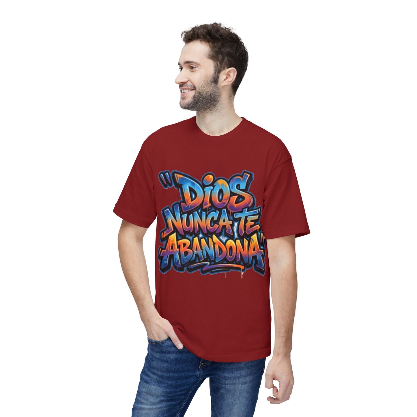 Dios Nunca Te Abandona Graphic T-Shirt — Colorful Spanish Faith Tee