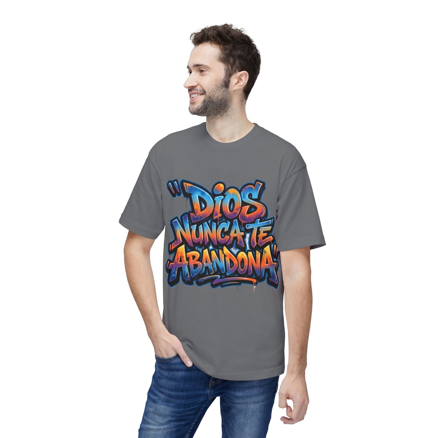 Dios Nunca Te Abandona Graphic T-Shirt — Colorful Spanish Faith Tee