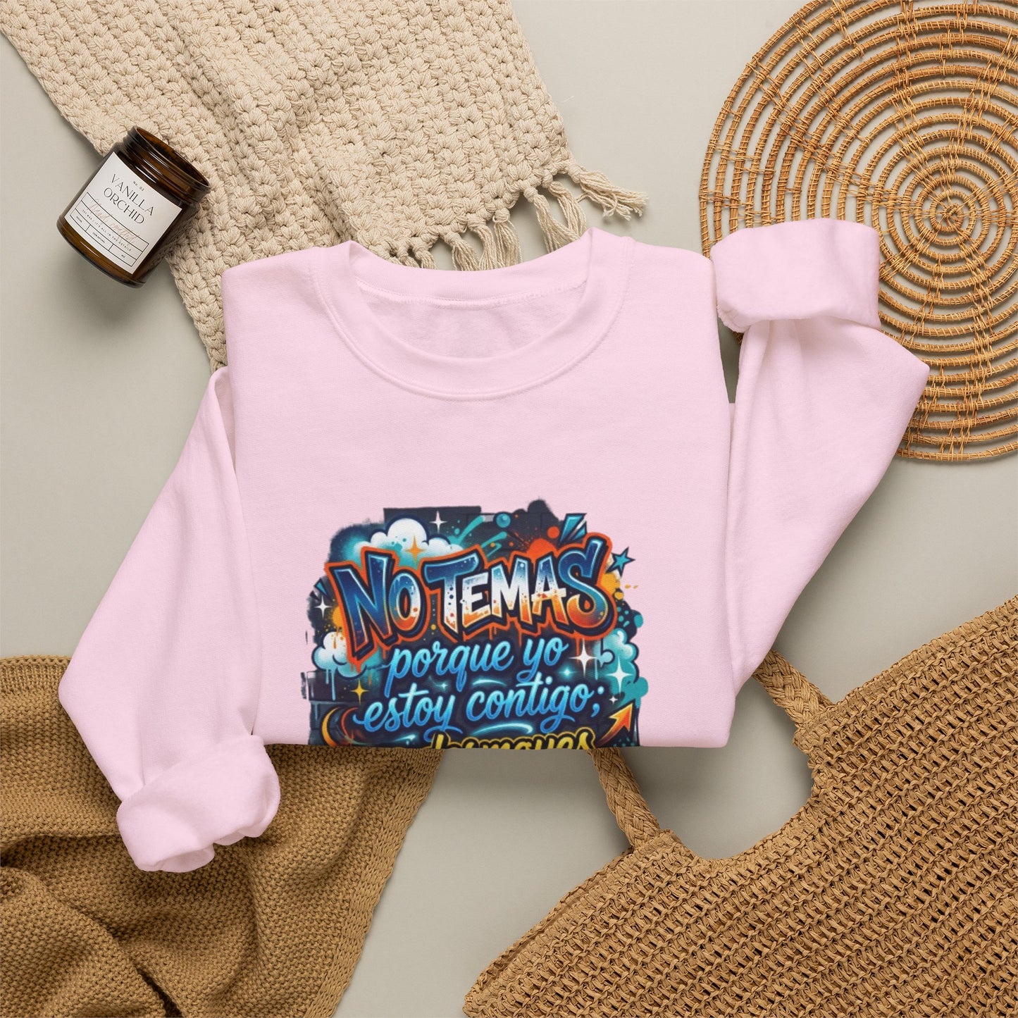 Sweatshirt — "No temas" Spanish Faith Crewneck (Isaías 41:10)