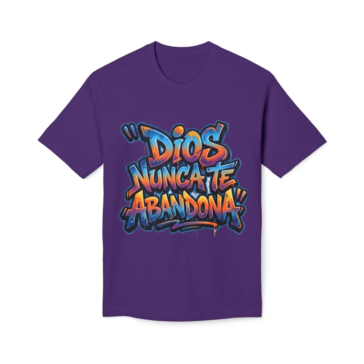Dios Nunca Te Abandona Graphic T-Shirt — Colorful Spanish Faith Tee