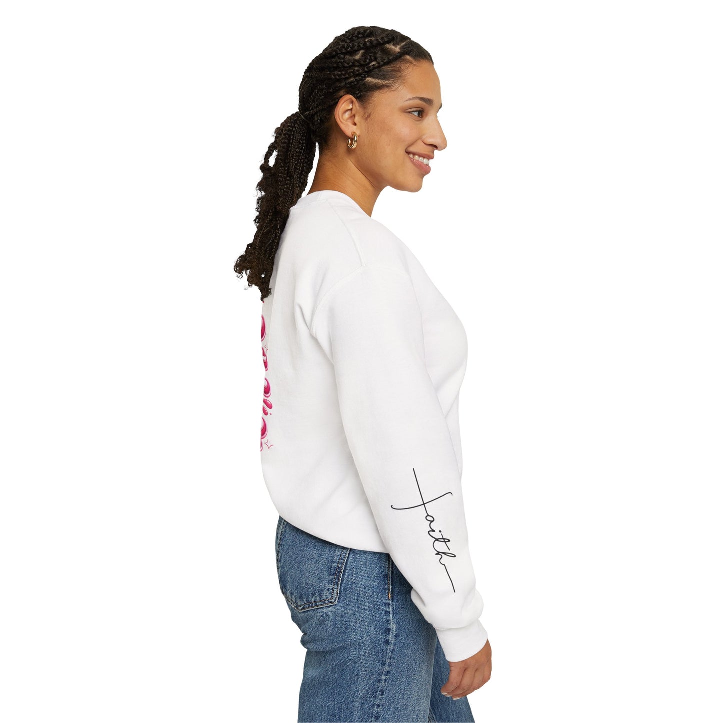 Hope Crewneck Sweatshirt — "Hope: Jesus never leaves you" Christian Faith Pullover