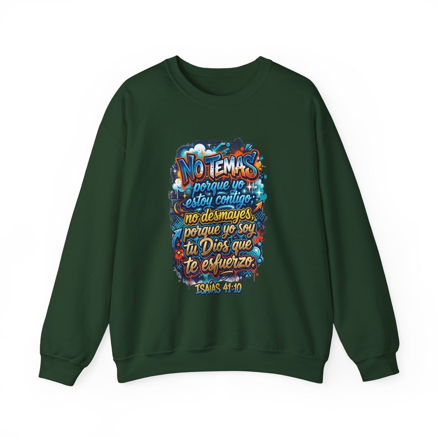 Sweatshirt — "No temas" Spanish Faith Crewneck (Isaías 41:10)