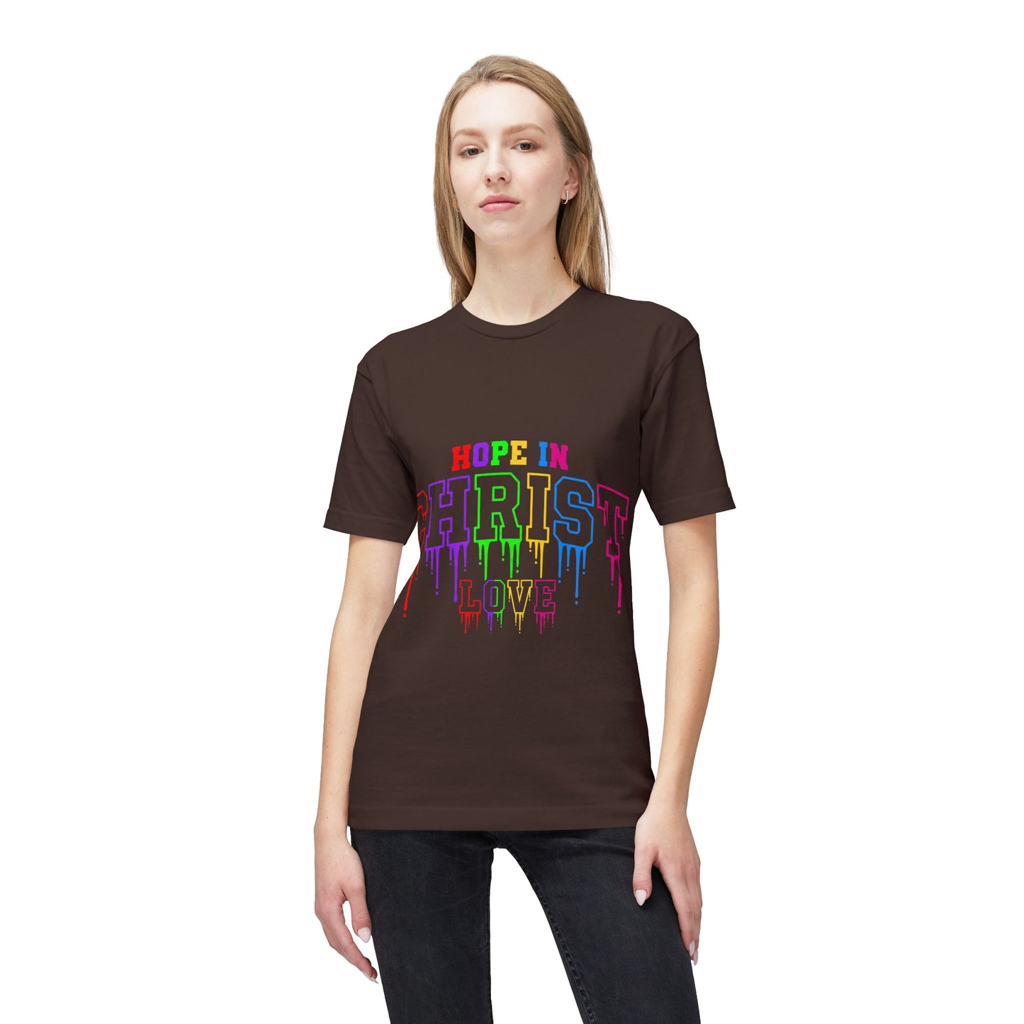 Hope in Christ Rainbow Drip T-Shirt
