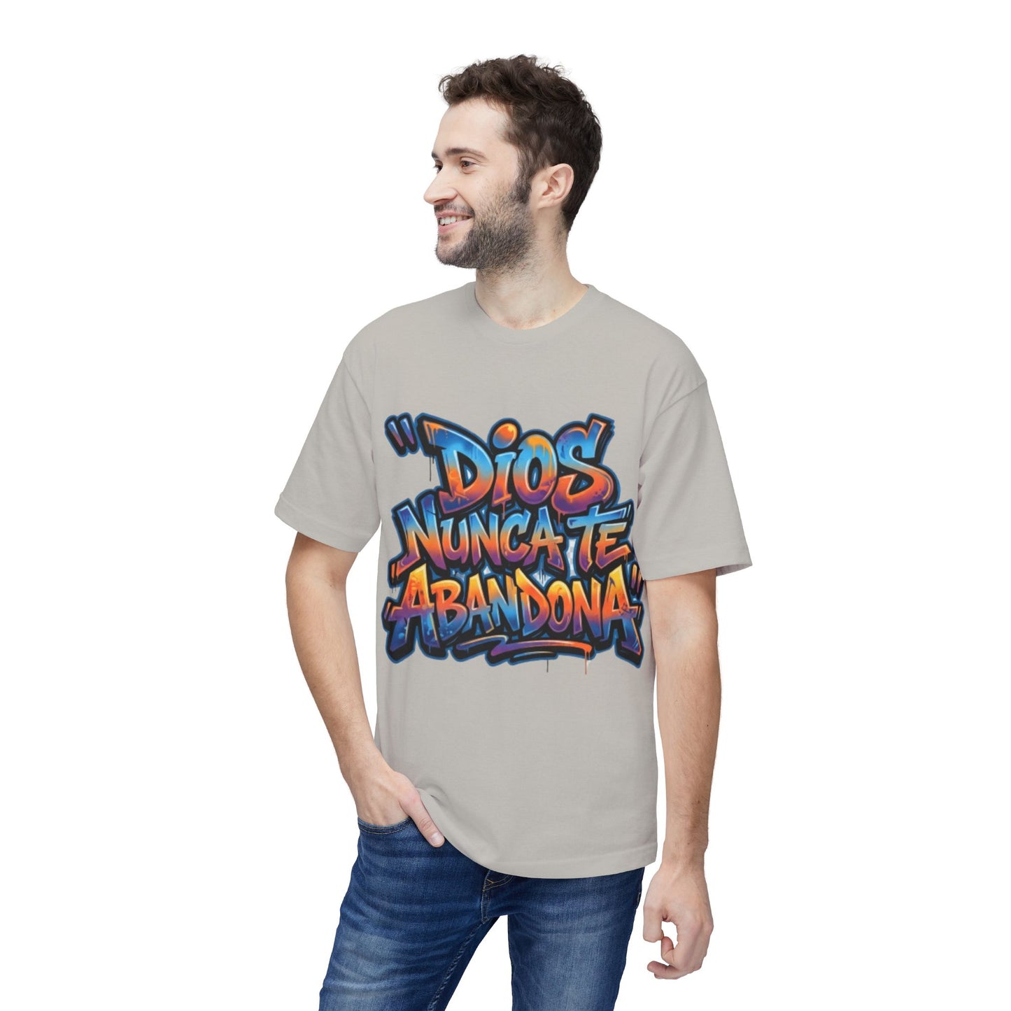 Dios Nunca Te Abandona Graphic T-Shirt — Colorful Spanish Faith Tee