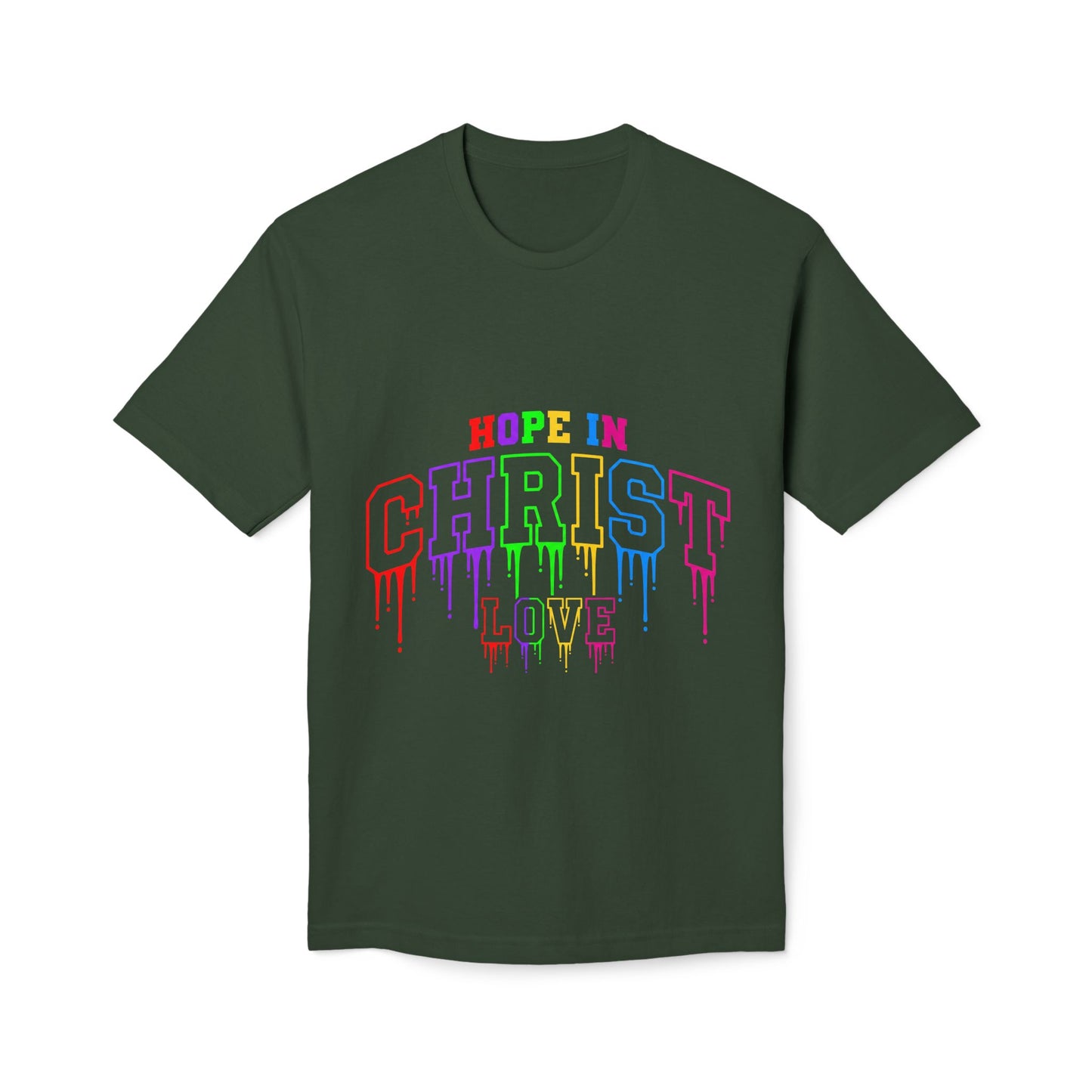 Hope in Christ Rainbow Drip T-Shirt