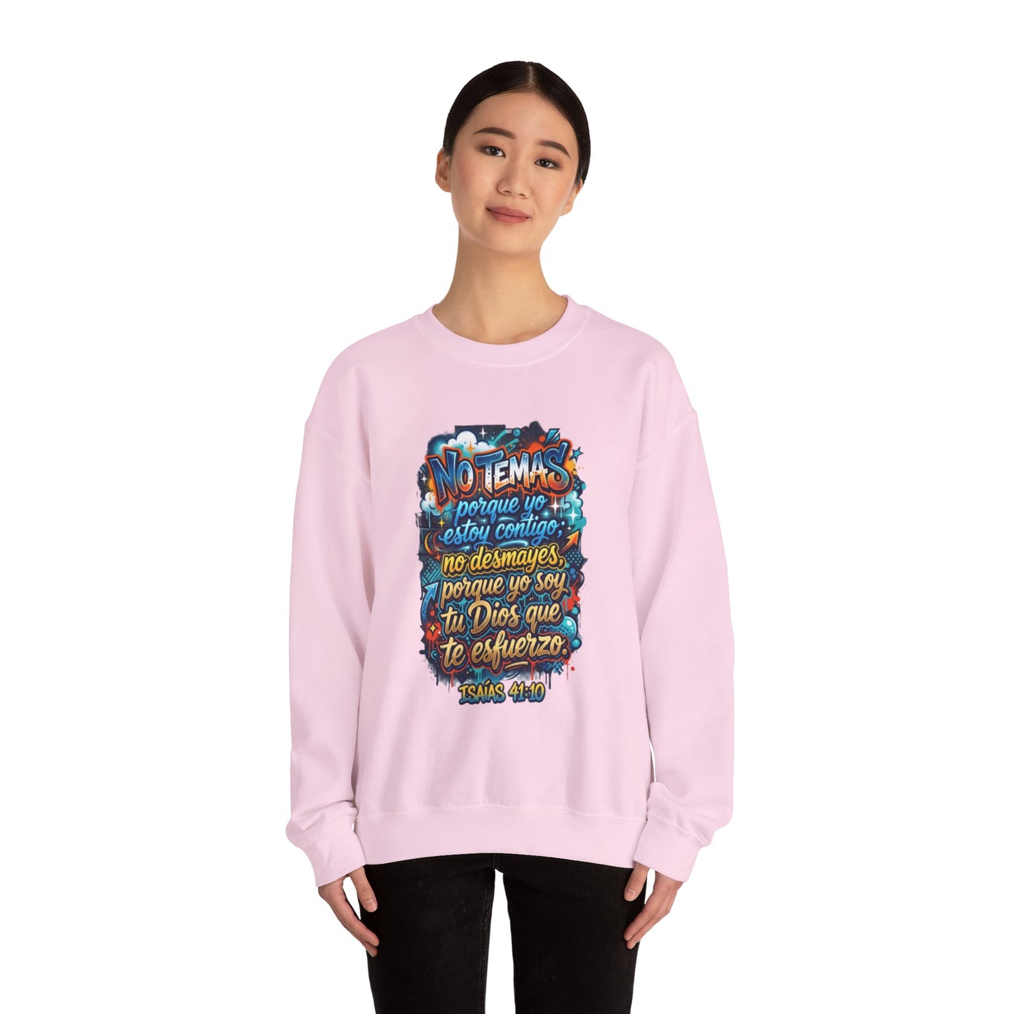 Sweatshirt — "No temas" Spanish Faith Crewneck (Isaías 41:10)