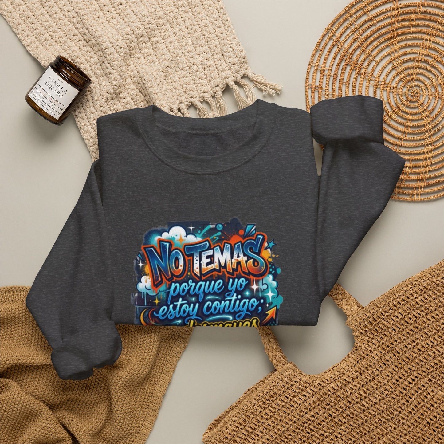 Sweatshirt — "No temas" Spanish Faith Crewneck (Isaías 41:10)
