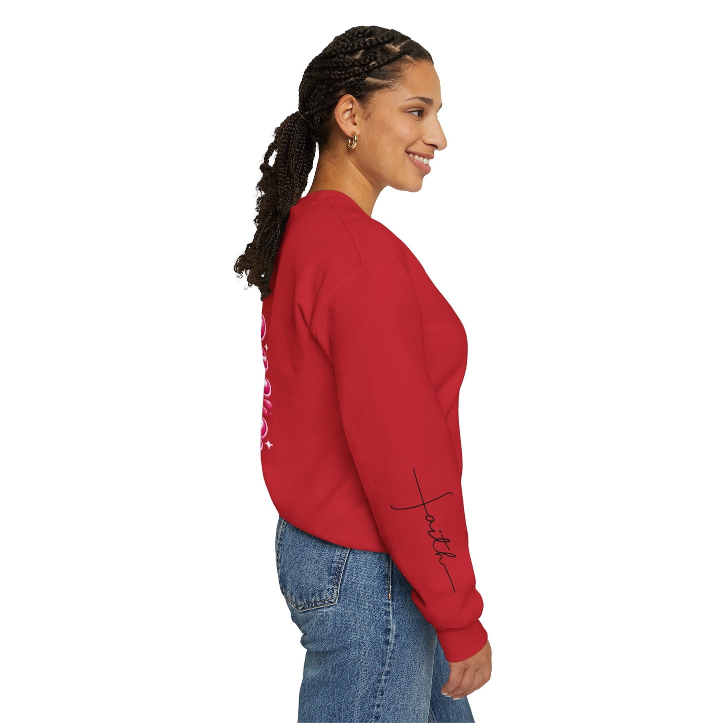 Hope Crewneck Sweatshirt — "Hope: Jesus never leaves you" Christian Faith Pullover