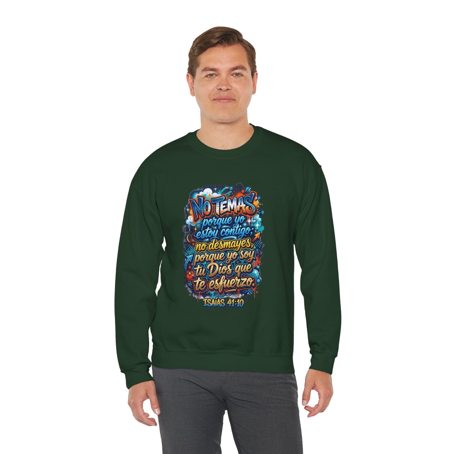 Sweatshirt — "No temas" Spanish Faith Crewneck (Isaías 41:10)