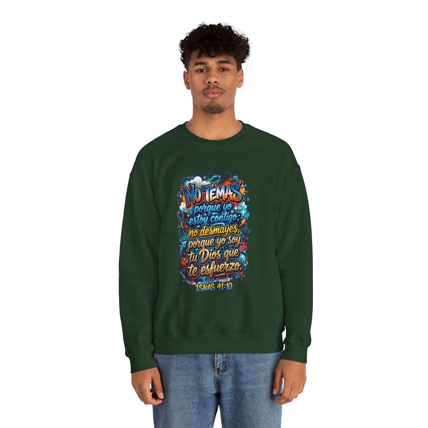 Sweatshirt — "No temas" Spanish Faith Crewneck (Isaías 41:10)