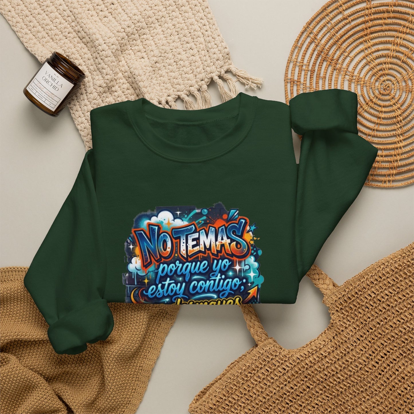Sweatshirt — "No temas" Spanish Faith Crewneck (Isaías 41:10)
