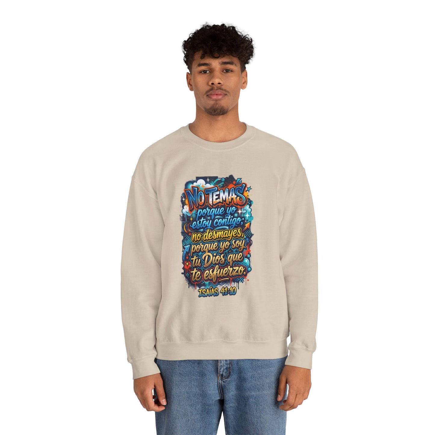 Sweatshirt — "No temas" Spanish Faith Crewneck (Isaías 41:10)