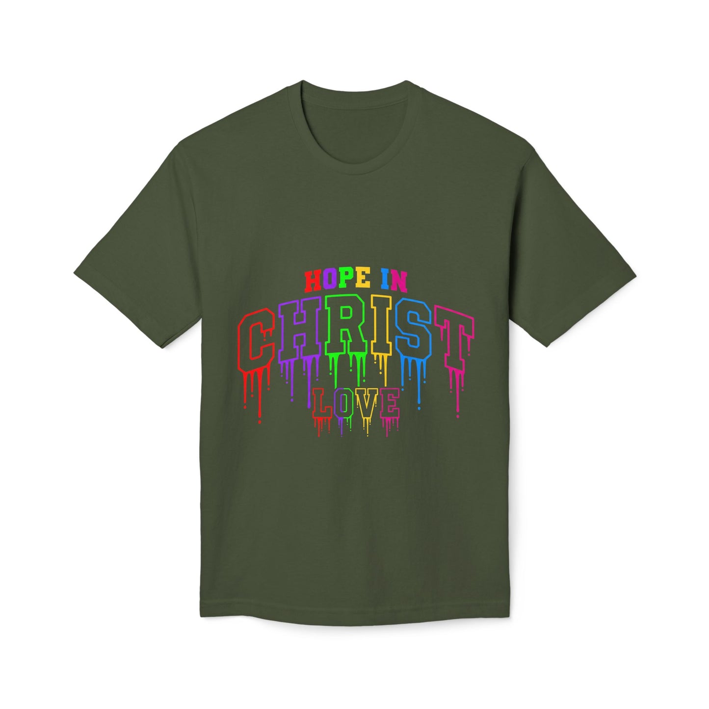 Hope in Christ Rainbow Drip T-Shirt