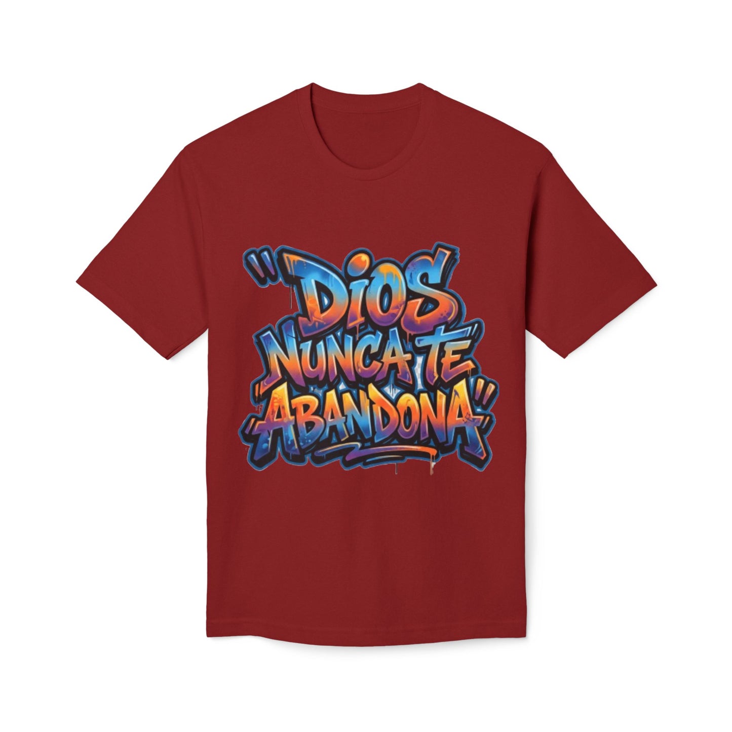 Dios Nunca Te Abandona Graphic T-Shirt — Colorful Spanish Faith Tee
