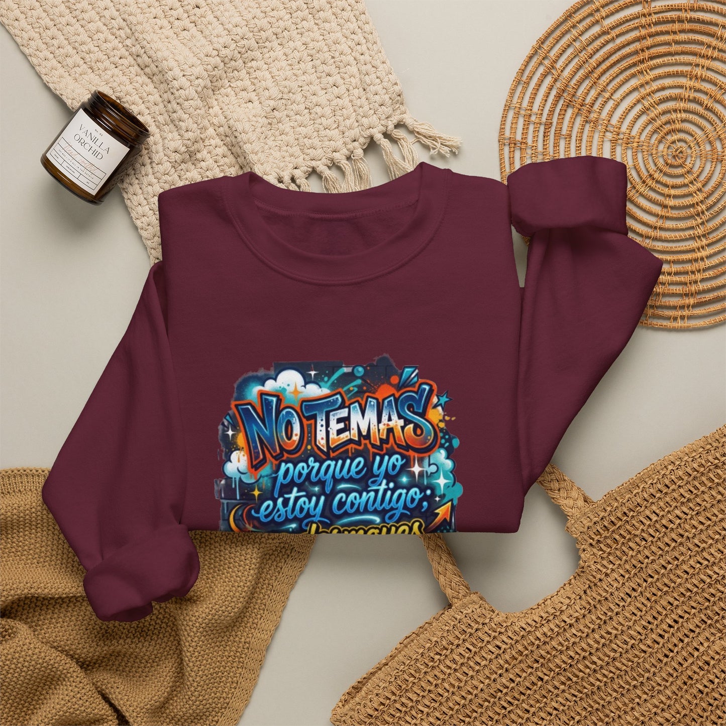 Sweatshirt — "No temas" Spanish Faith Crewneck (Isaías 41:10)