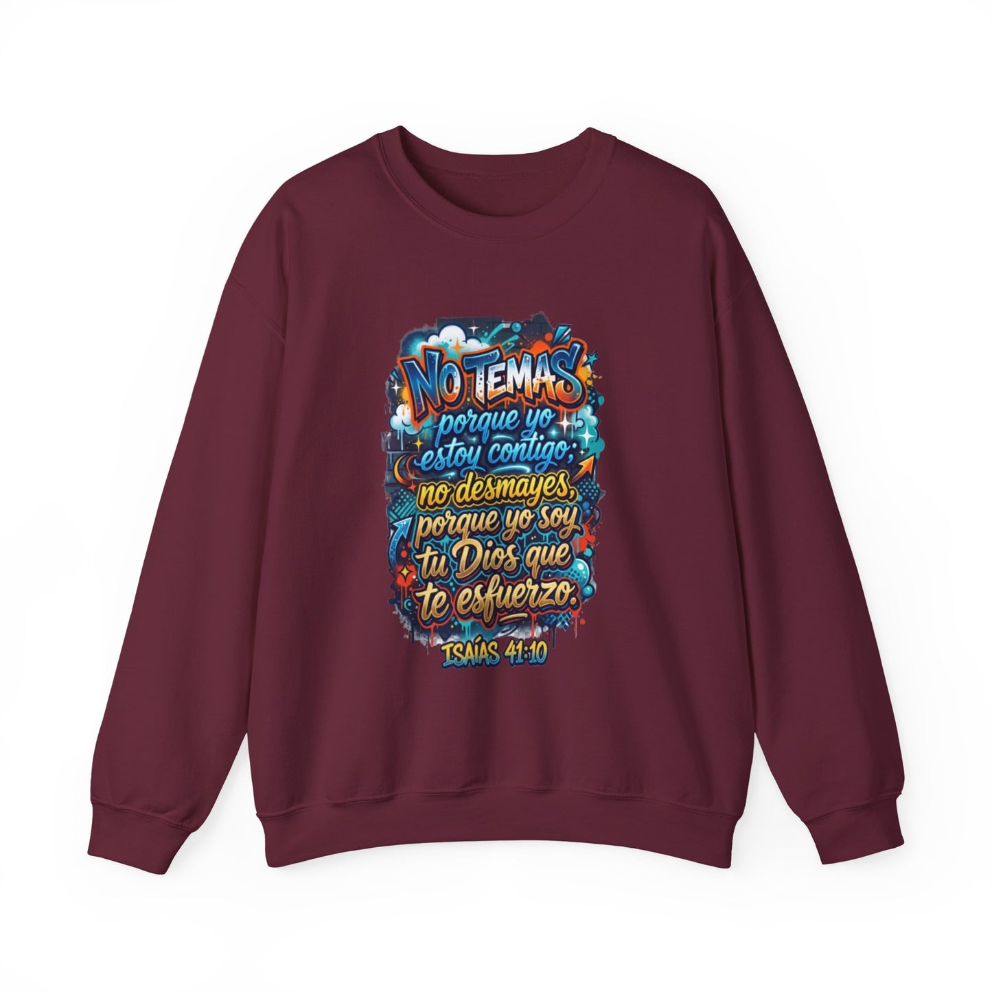 Sweatshirt — "No temas" Spanish Faith Crewneck (Isaías 41:10)