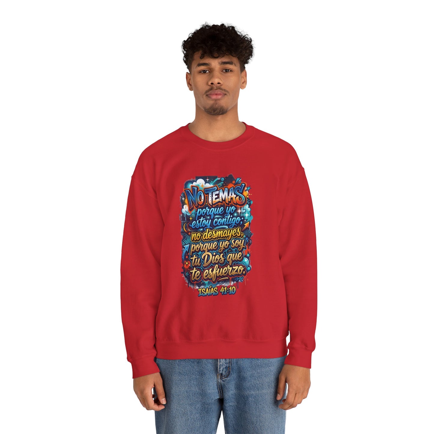 Sweatshirt — "No temas" Spanish Faith Crewneck (Isaías 41:10)