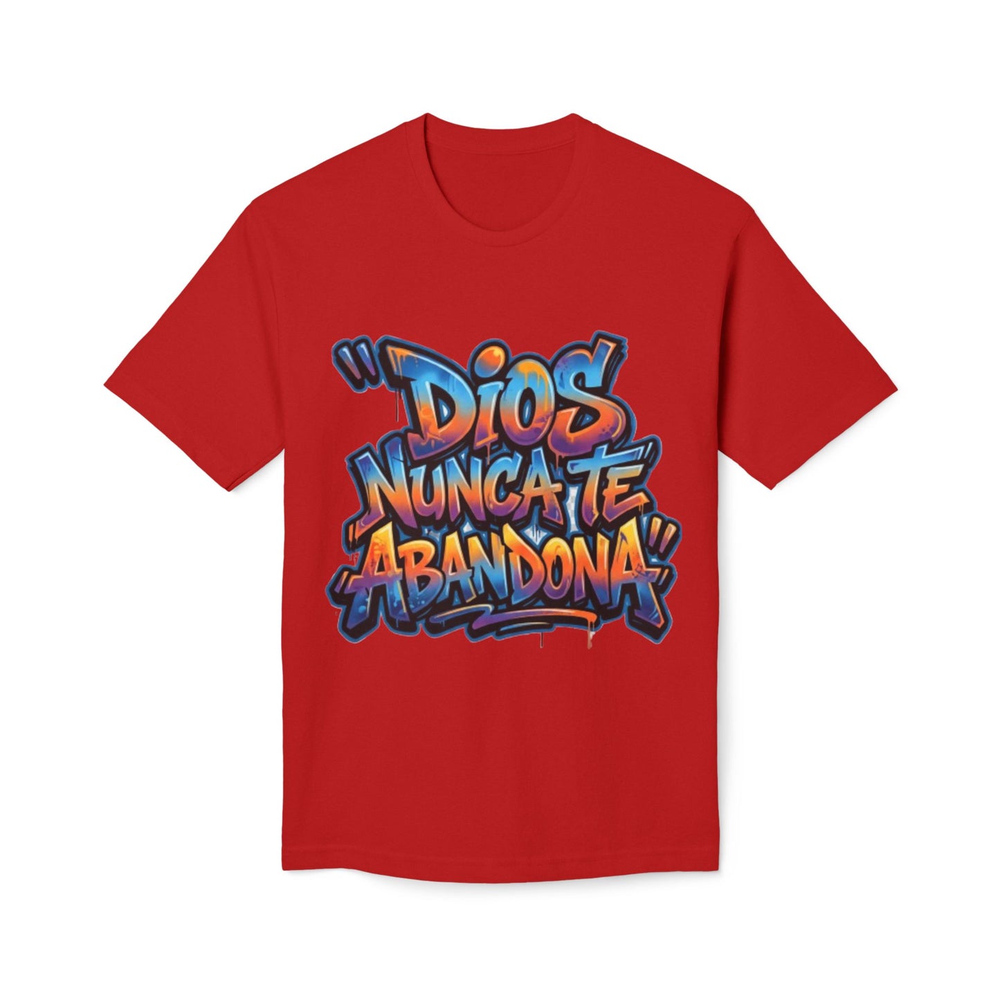 Dios Nunca Te Abandona Graphic T-Shirt — Colorful Spanish Faith Tee